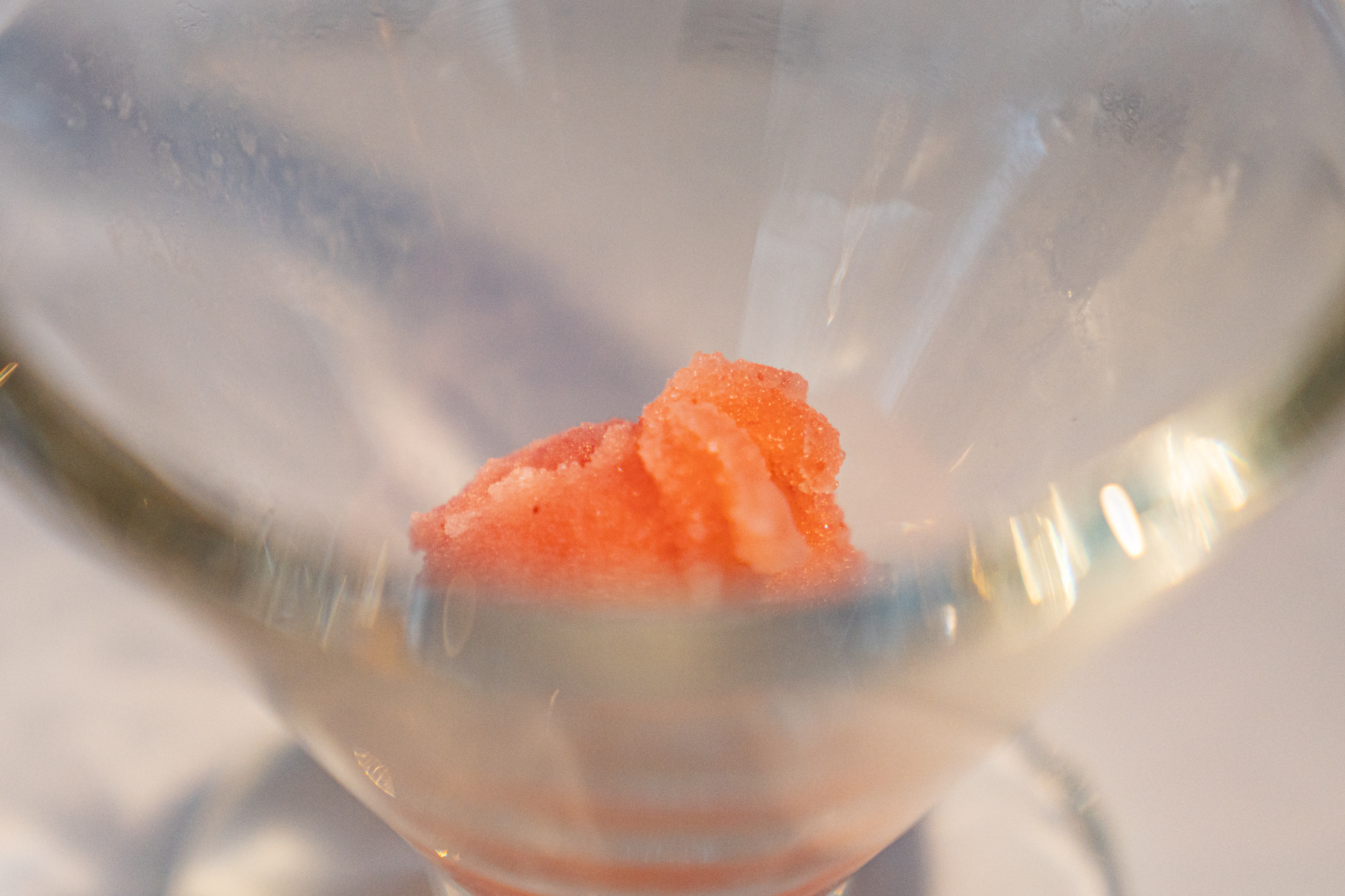 Strawberry daiquiri sorbet.