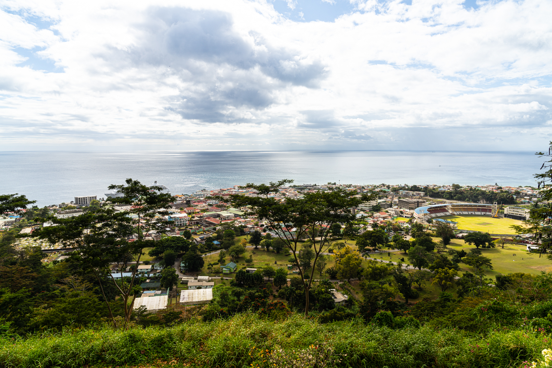 Looking over Roseau.