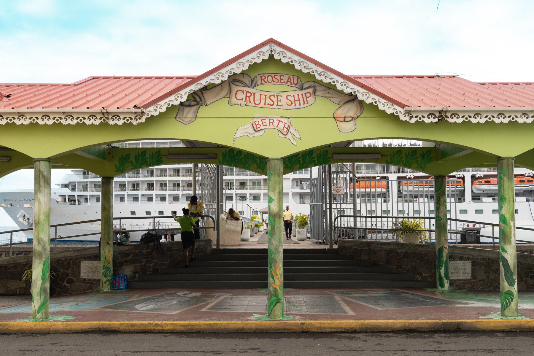 The Roseau cruise ship dock.