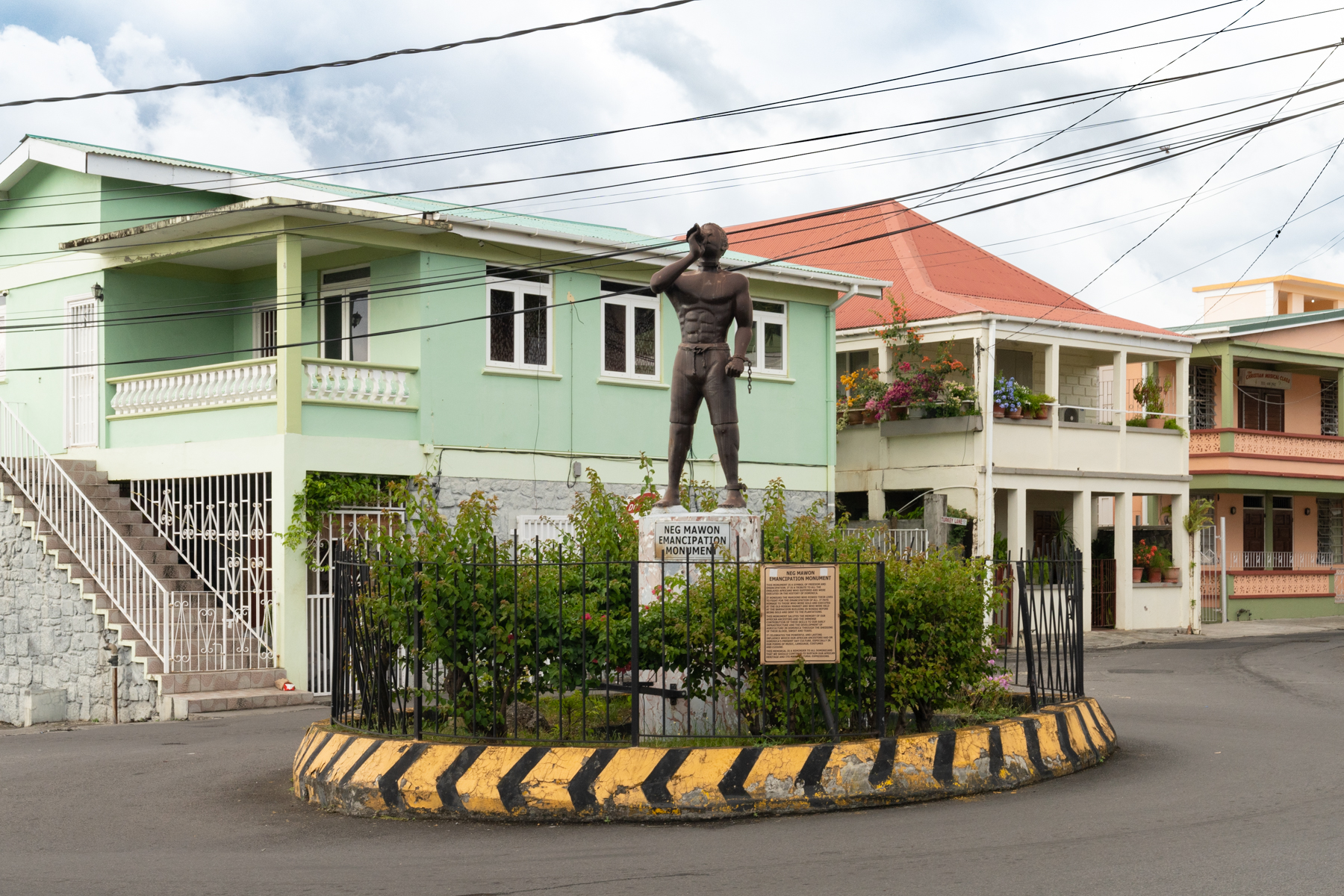 The Neg Mawon Emancipation Monument, a symbol of freedom and emancipation, and a tribute to all the enslaved Africans who suffered and were executed in Dominica.