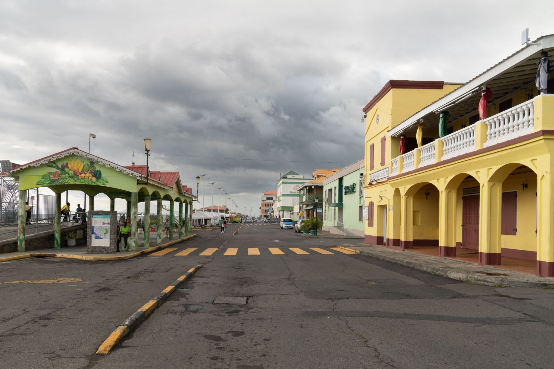 Looking along Dame Mary Eugenia Charles Boulevard.