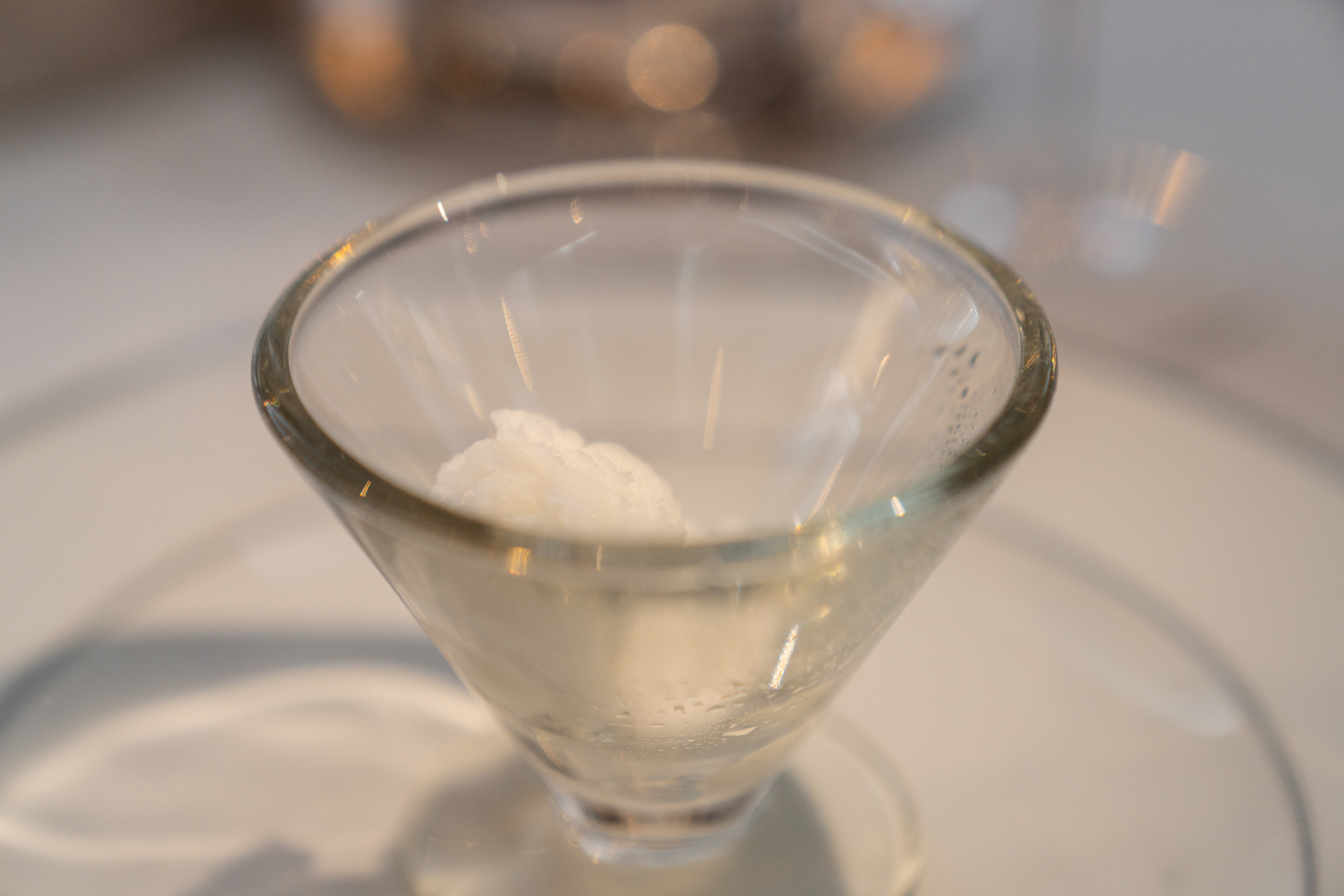 Lime and vodka sorbet.