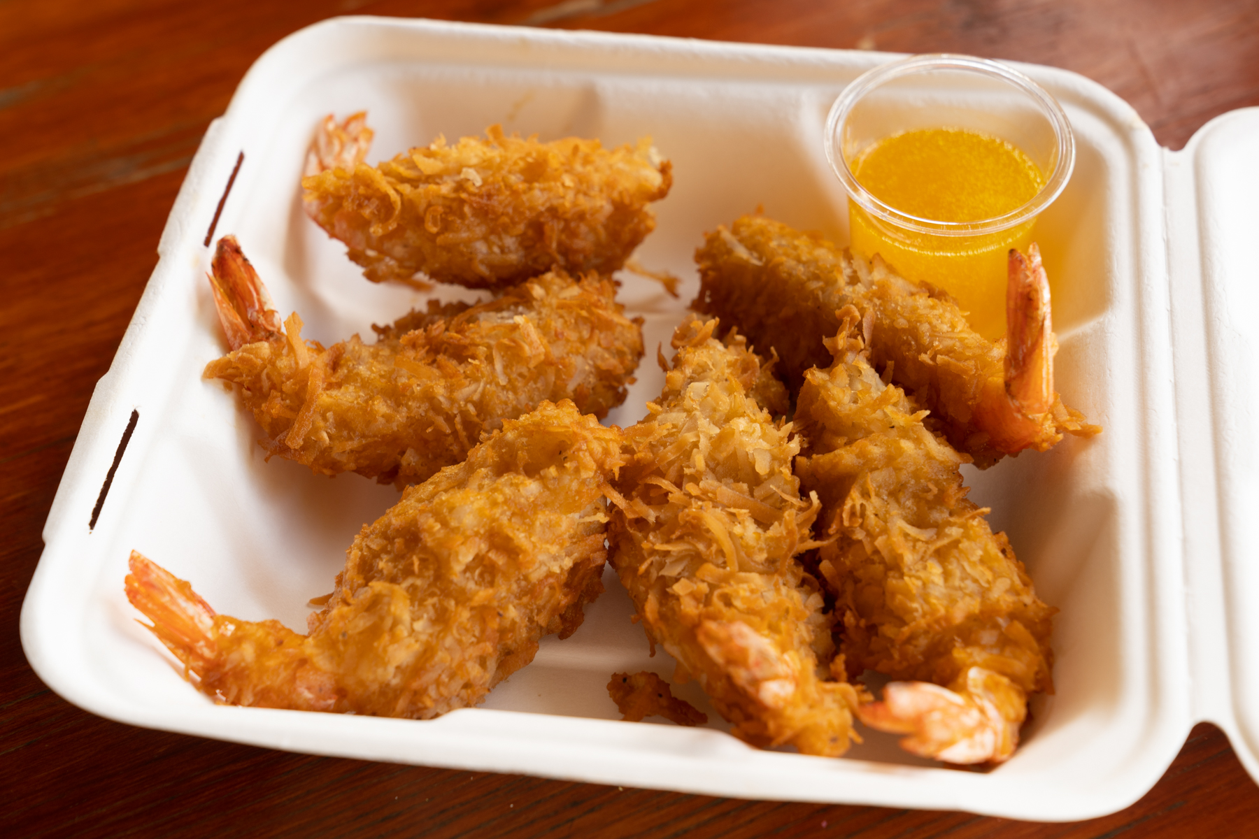 Coconut prawns at The Nest Beach Bar.