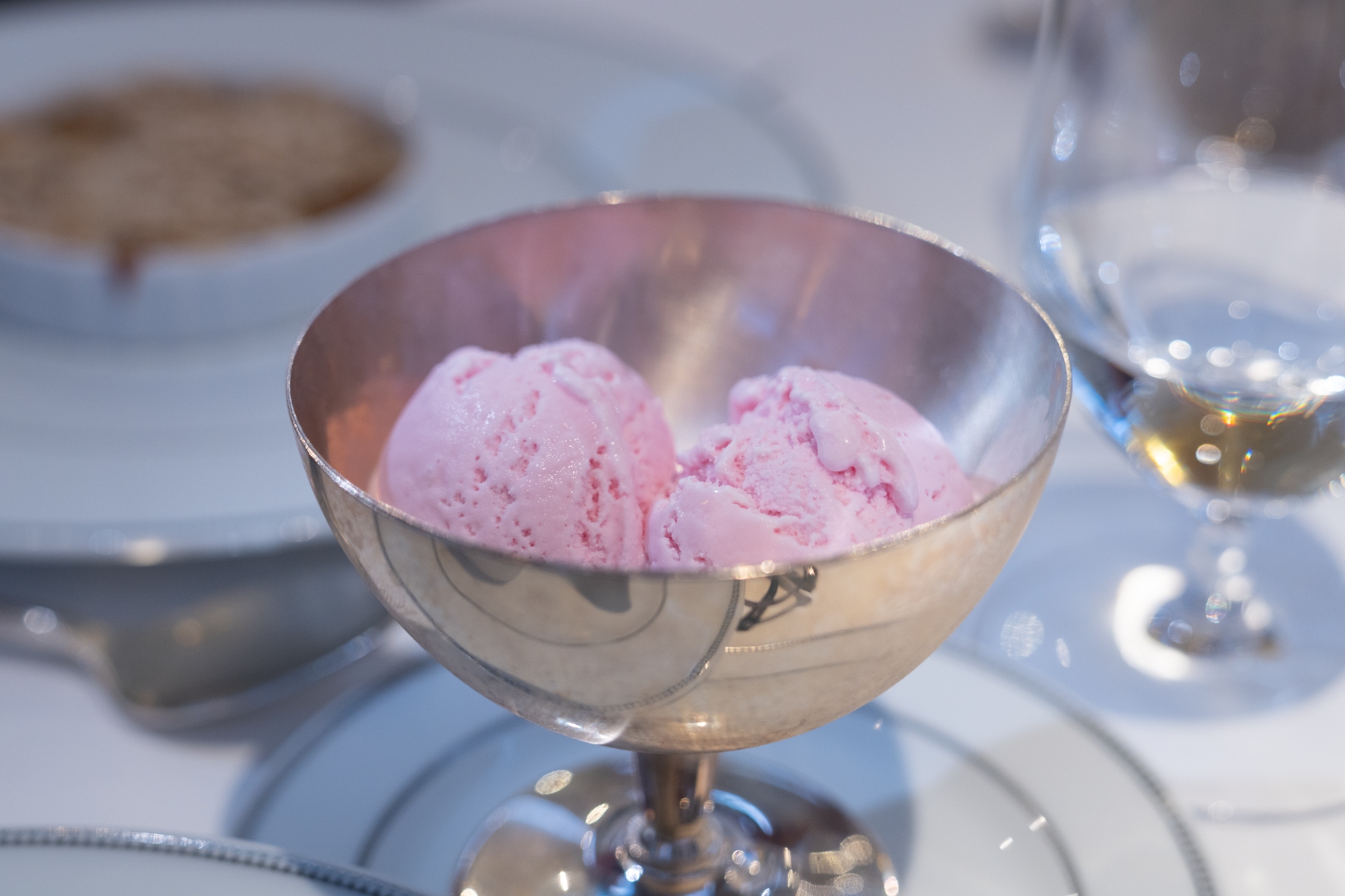 Strawberry ice-cream.