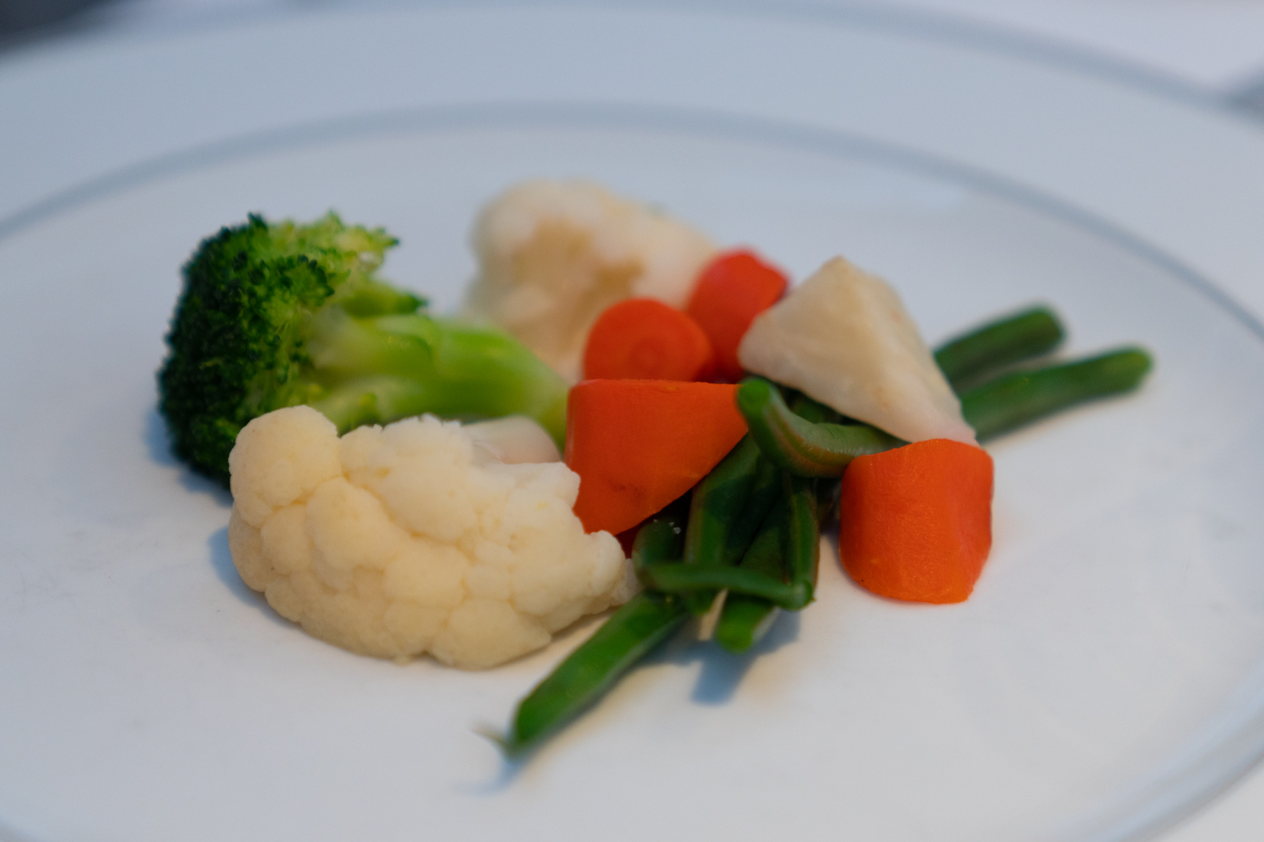 Steamed vegetables.