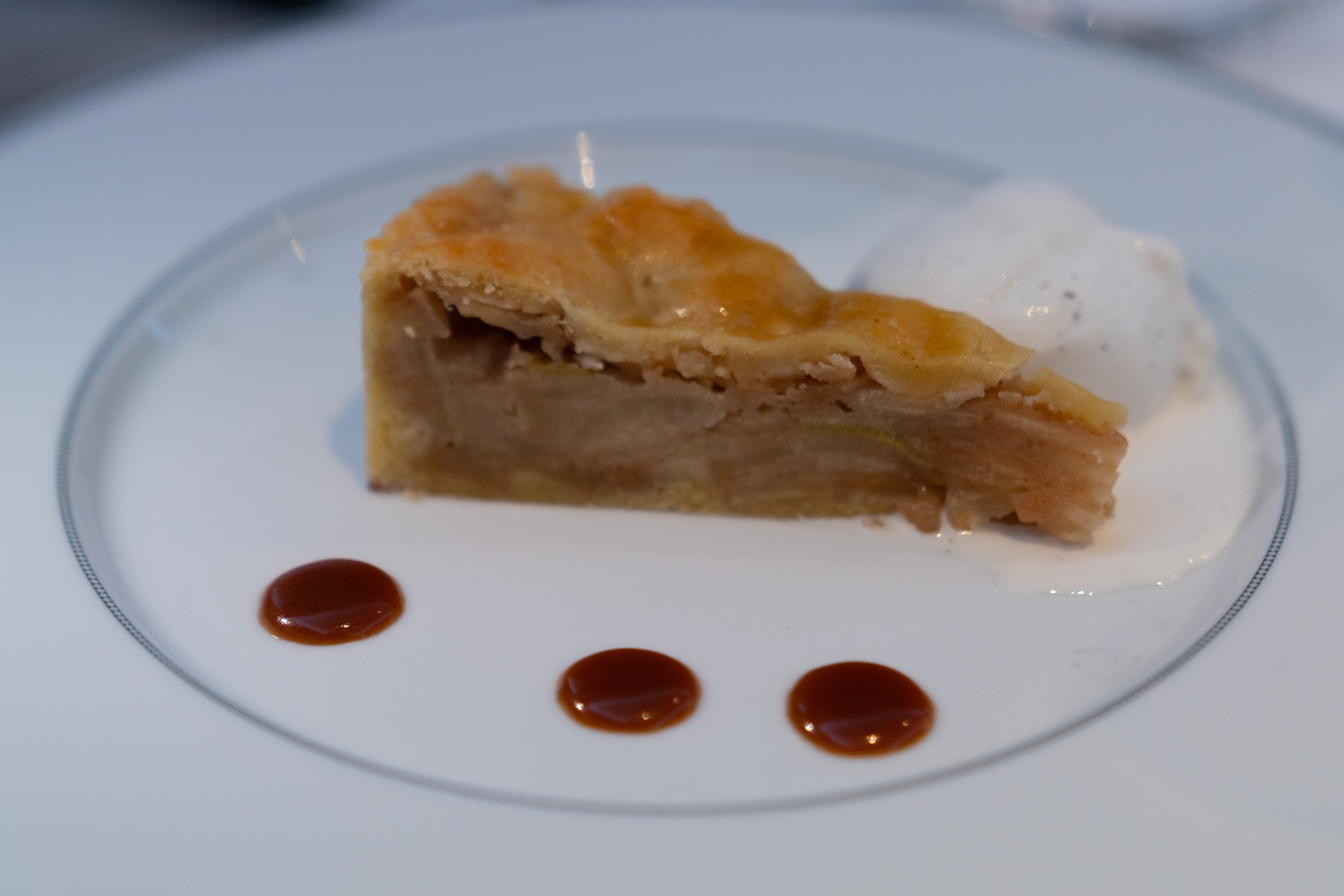 Old-fashioned apple pie.