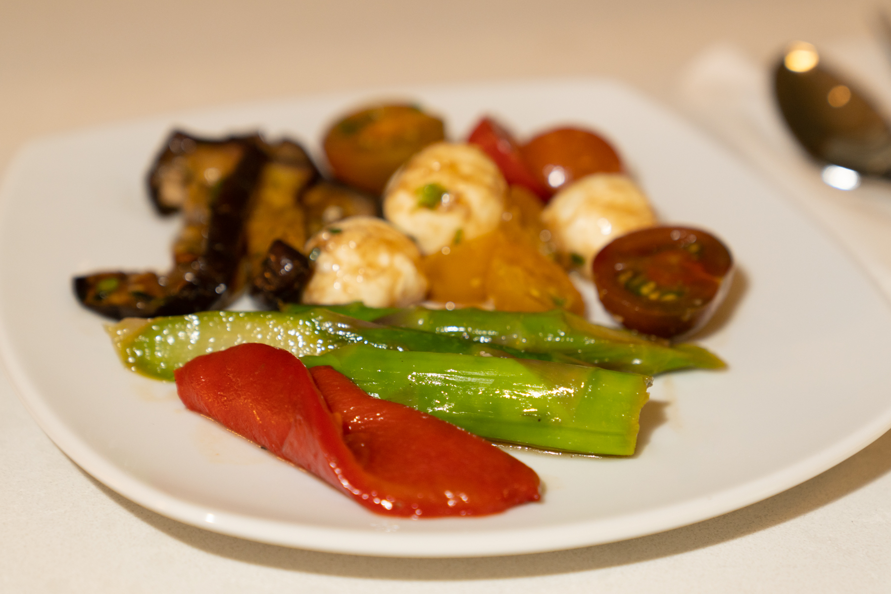 Salad in the lounge.