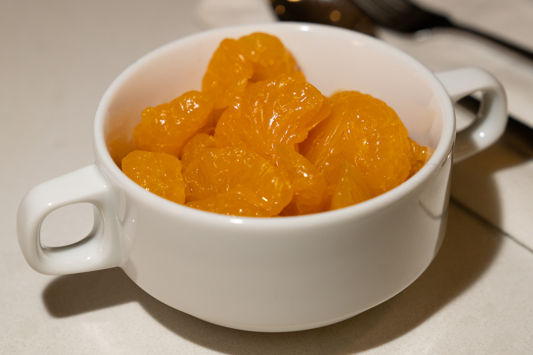 Fruit snack in the lounge.