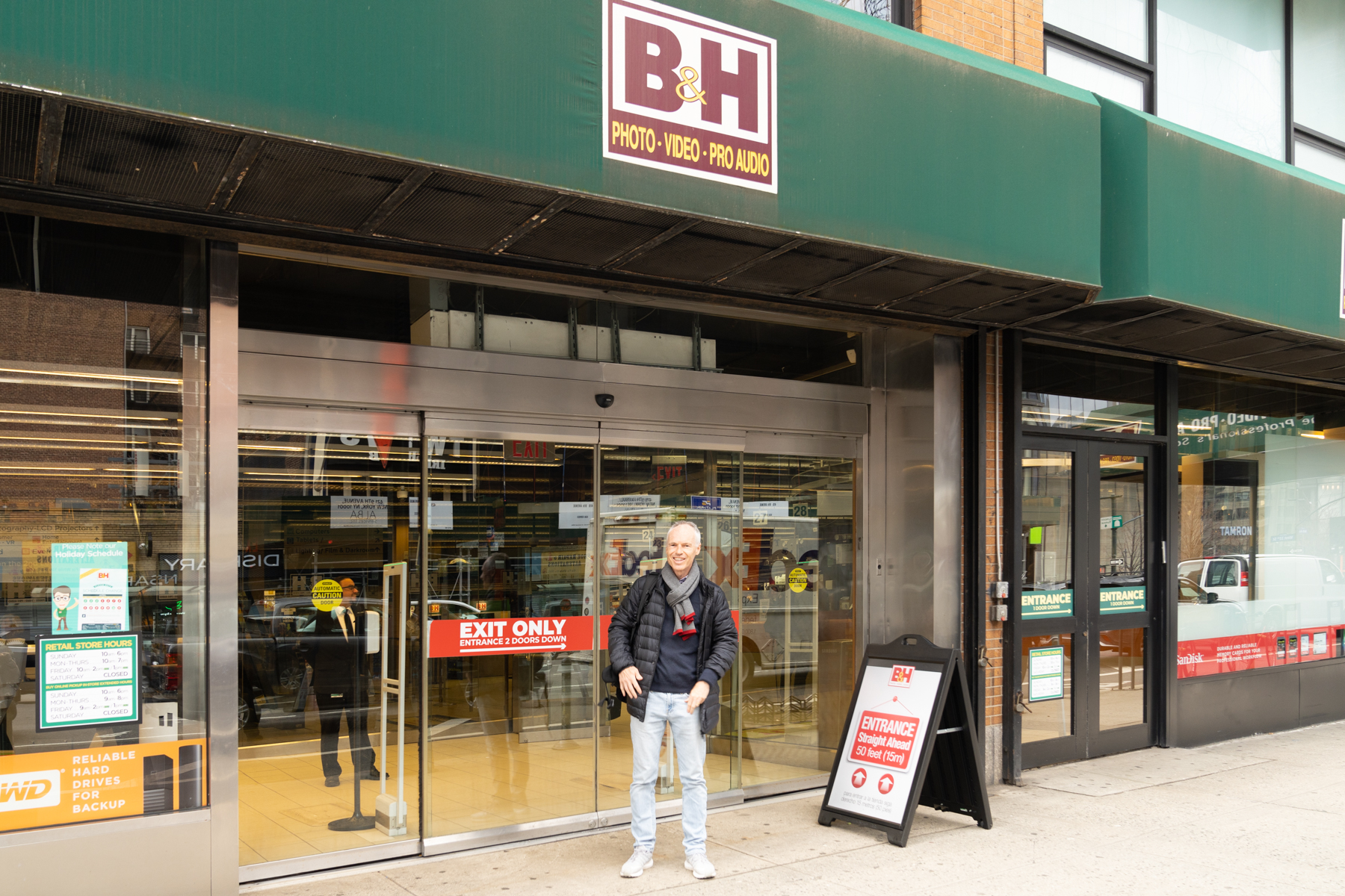 Keith outside B&H Photo.