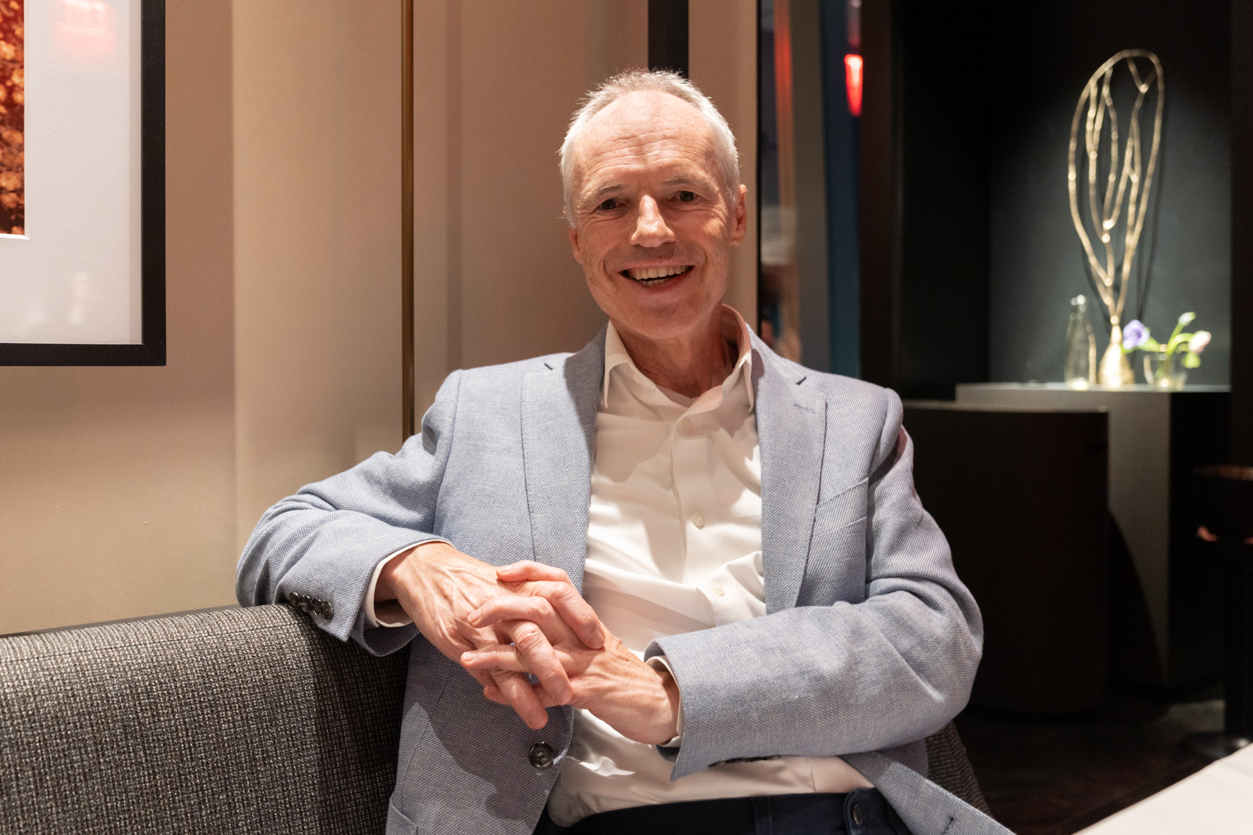 Keith, having enjoyed dinner.