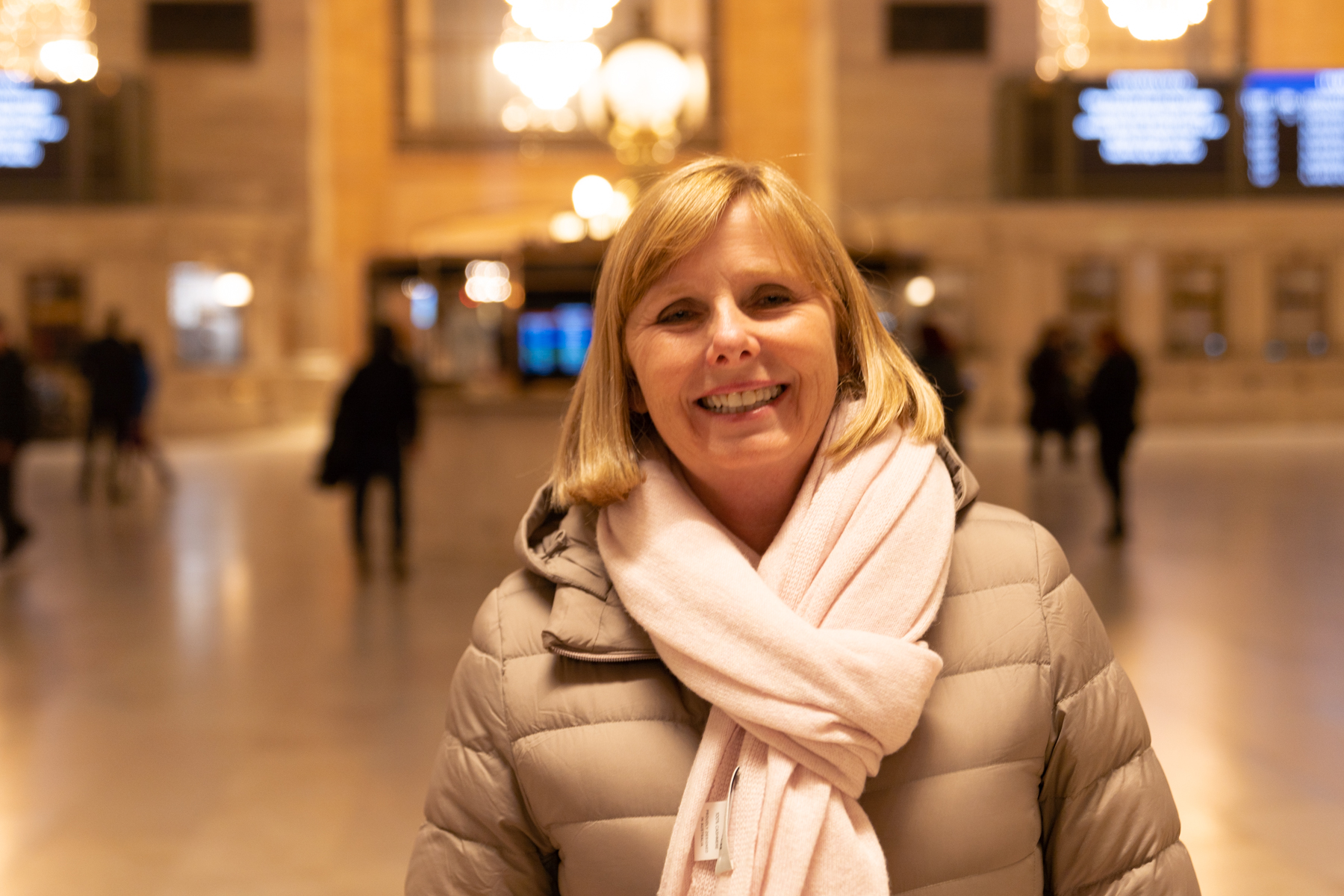 Andrea in Grand Central Station.