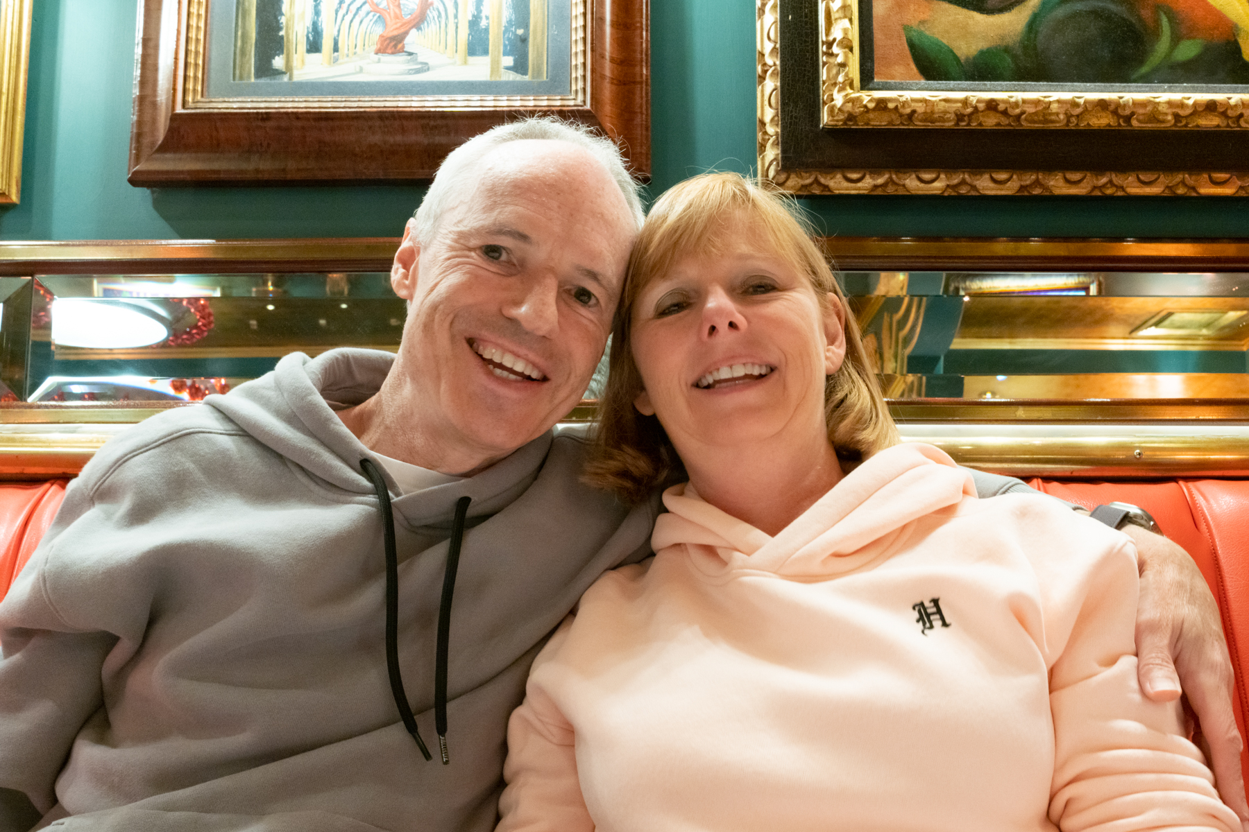Keith and Andrea in The Russian Tea Room.