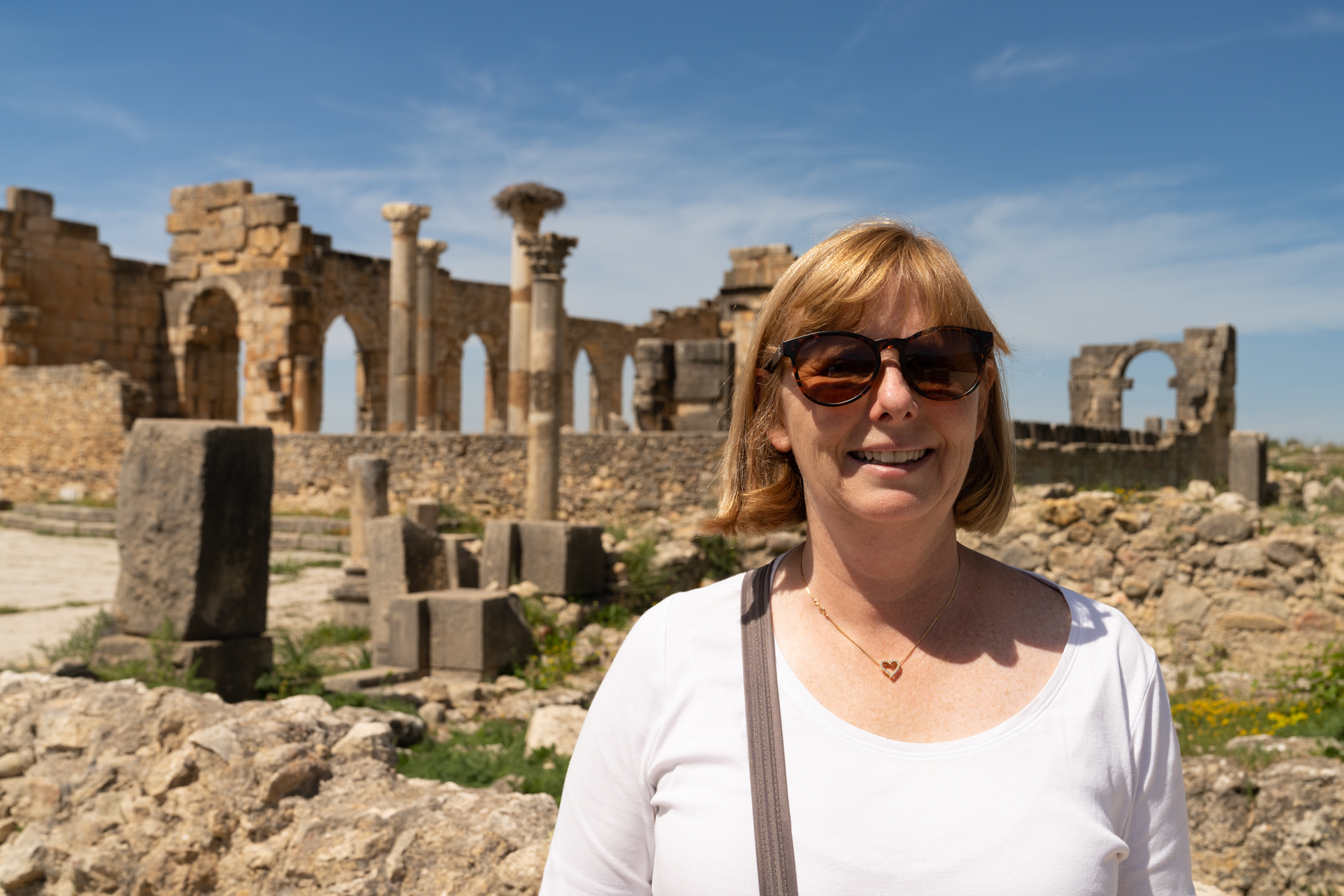 Andrea at Volubilis.