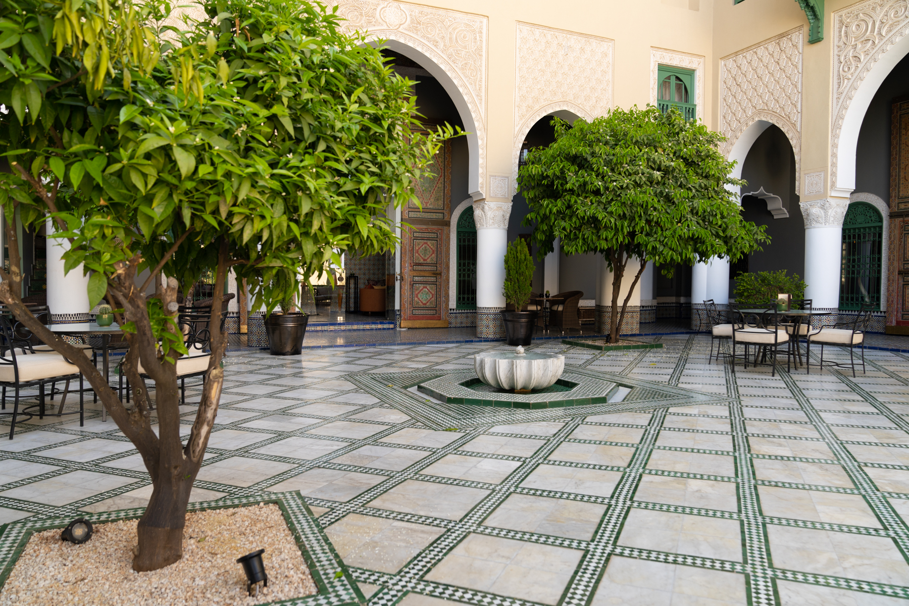 The courtyard at Palais Faraj.