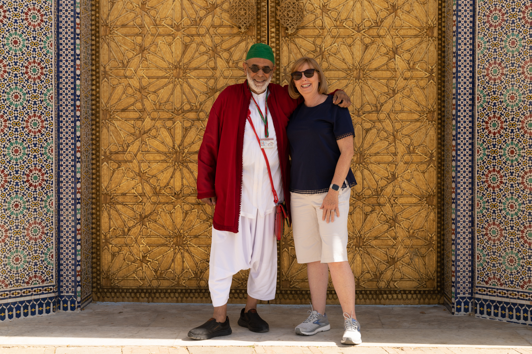 Mohamed and Andrea at Dar al-Makhzen.
