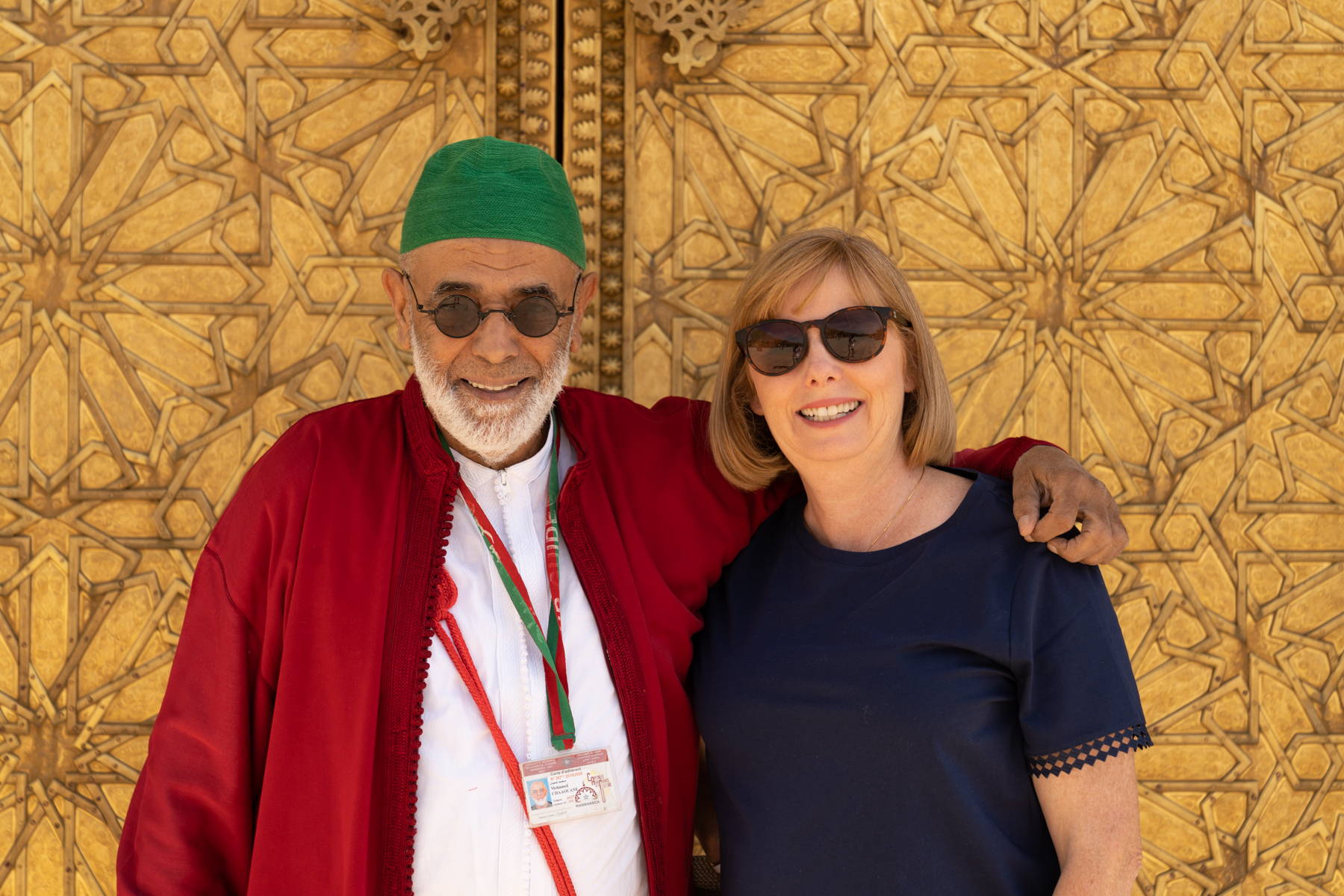 Mohamed and Andrea at Dar al-Makhzen.