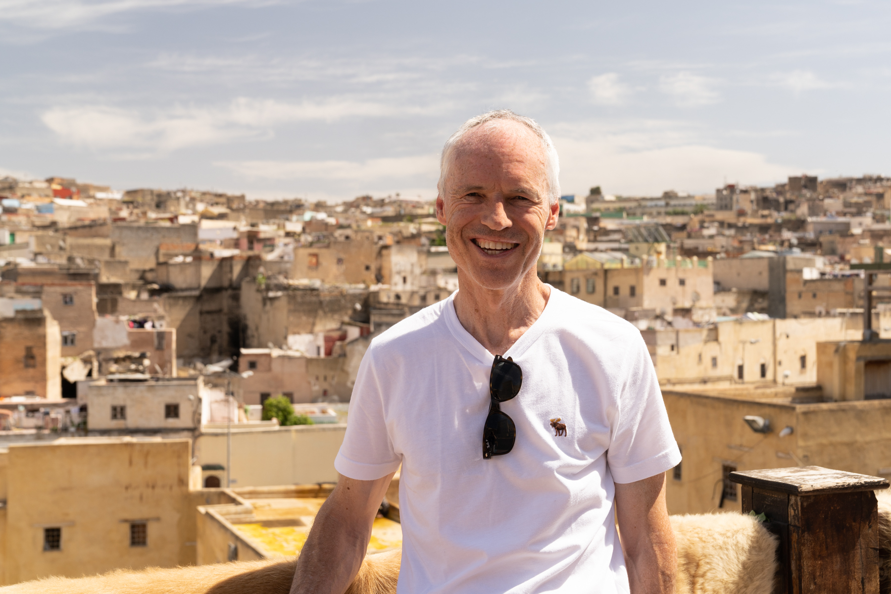 Keith at the Chaouwara Tanneries.