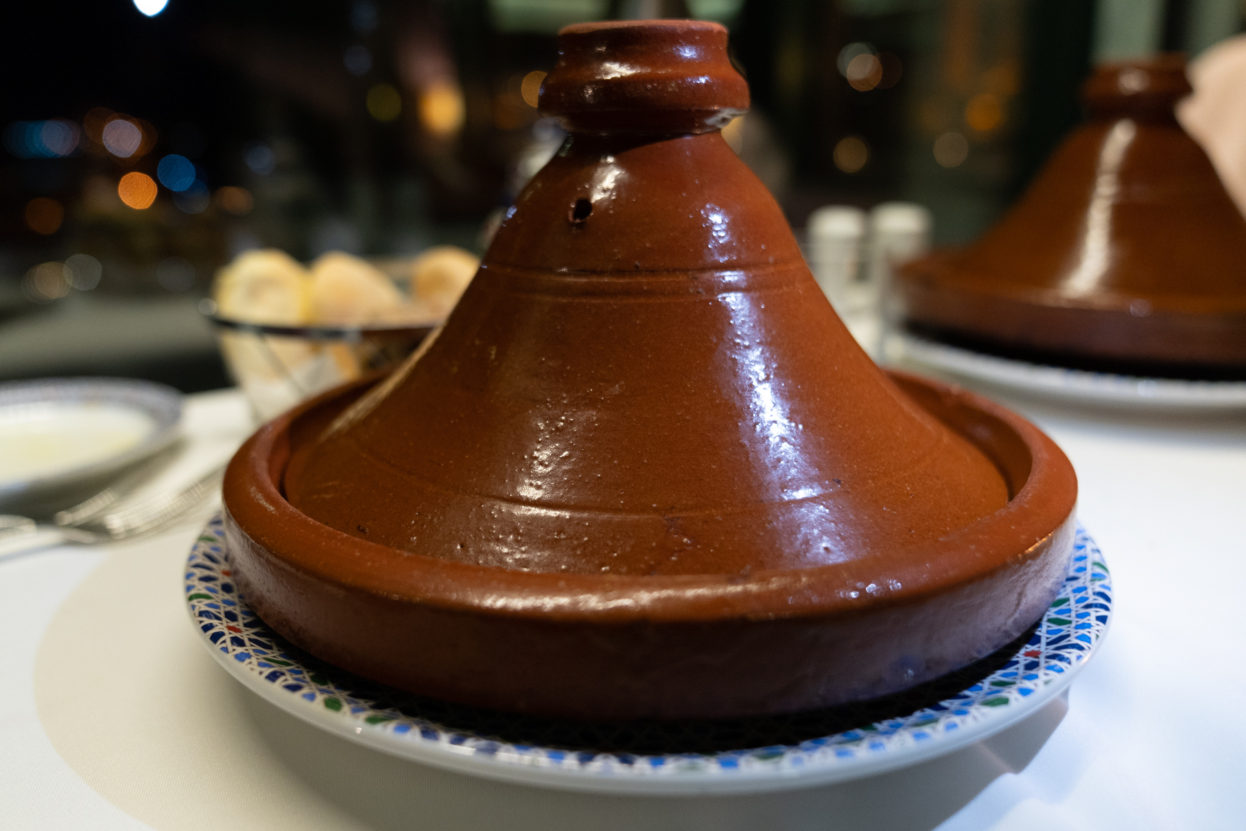 Dinner served in tajines.