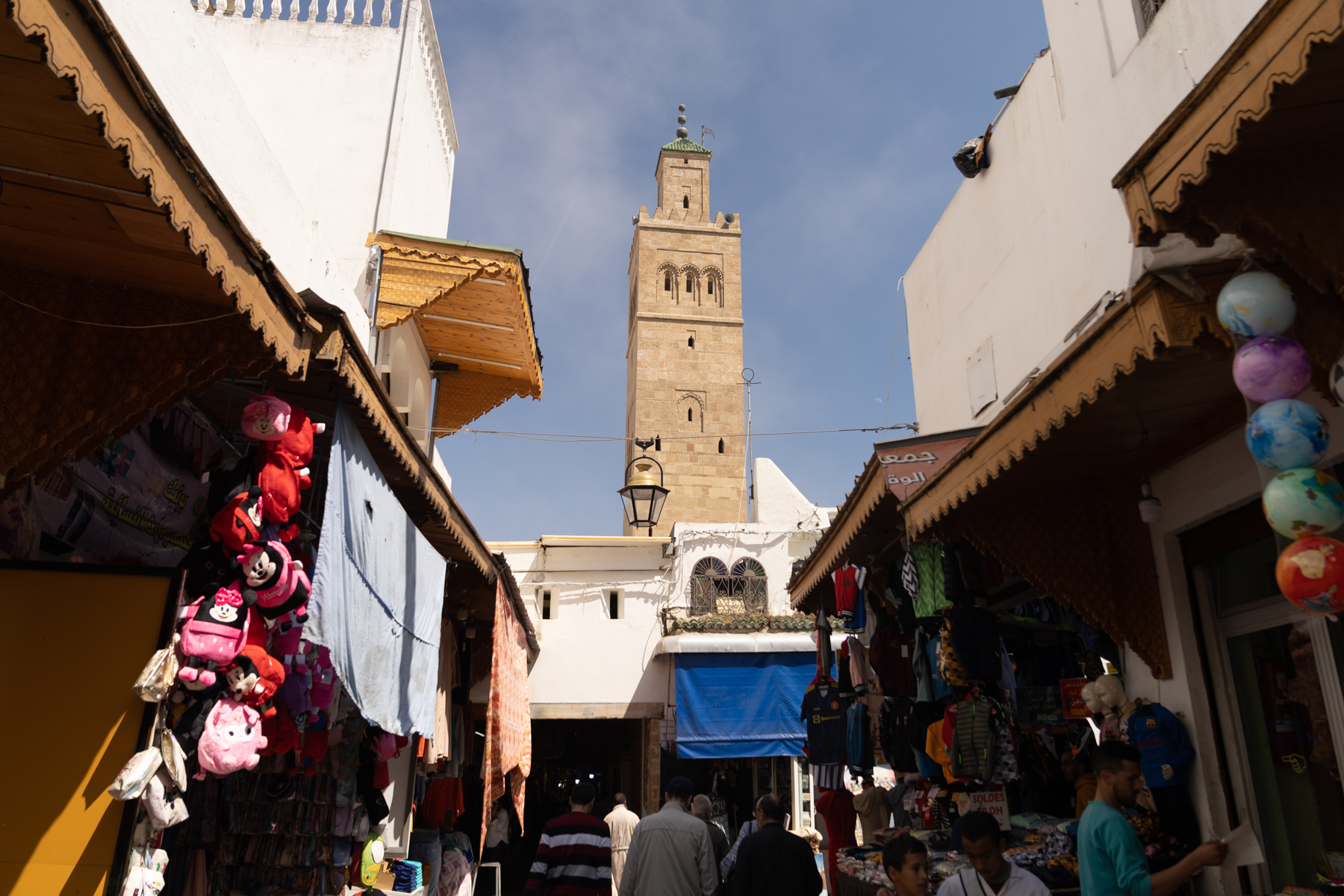 The minaret inside the Rabat medina.