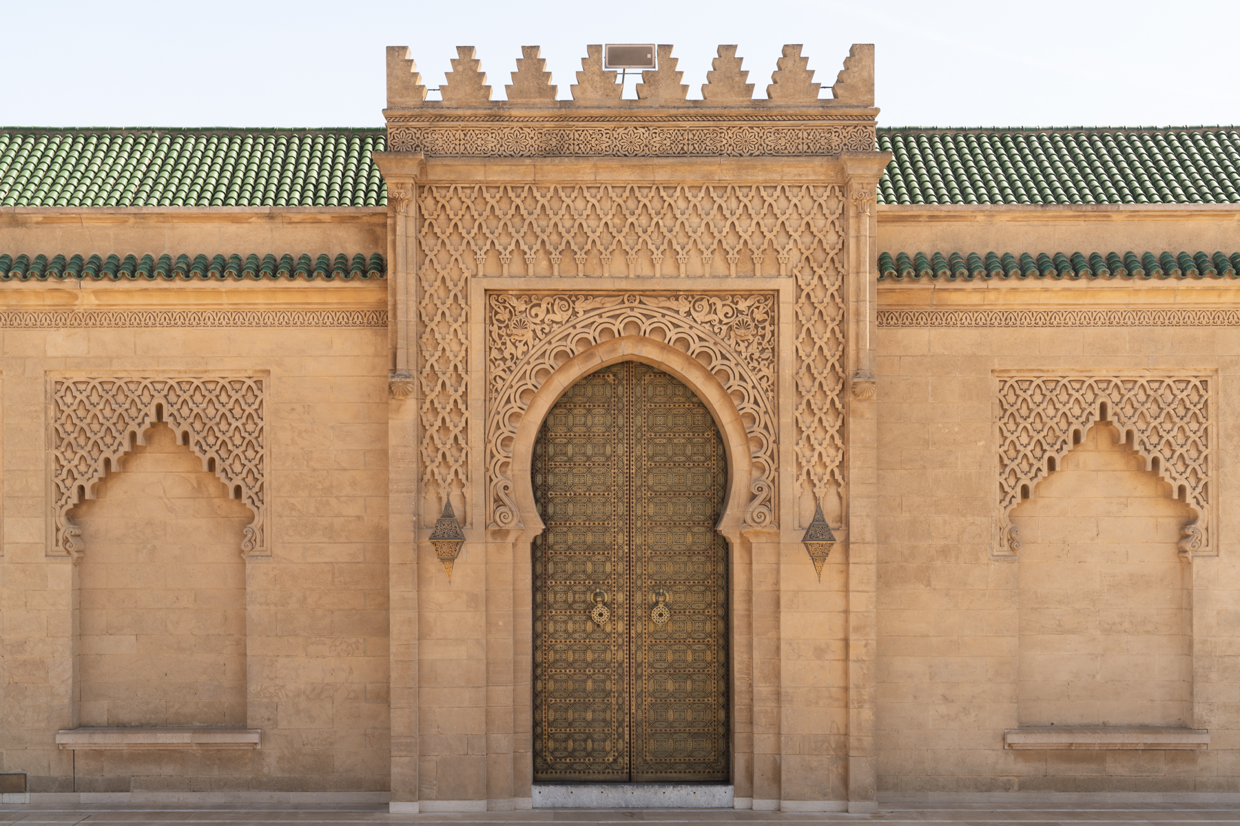 A mosque next to the Mohammed V Mausoleum.