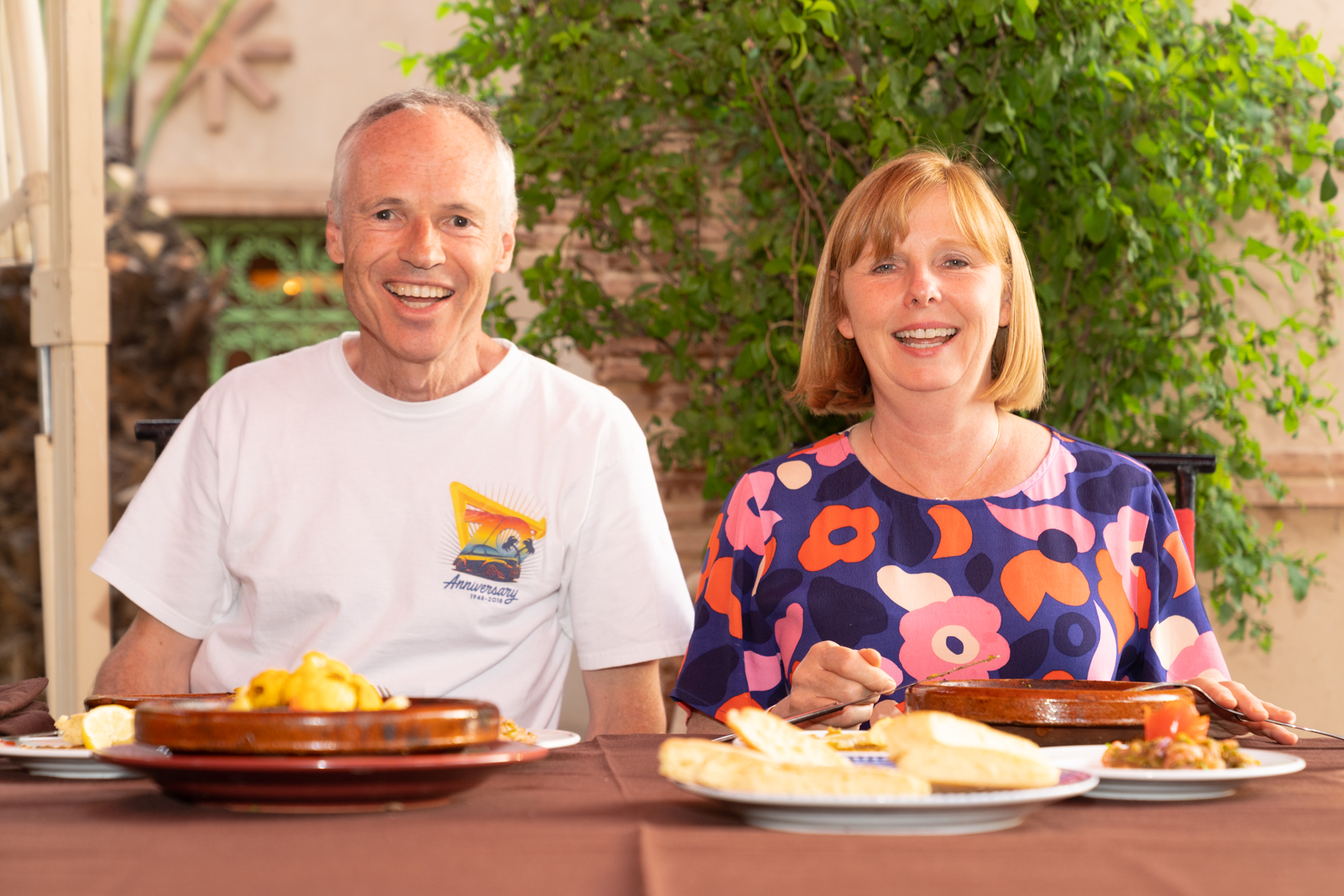 Keith and Andrea, enjoying dinner.