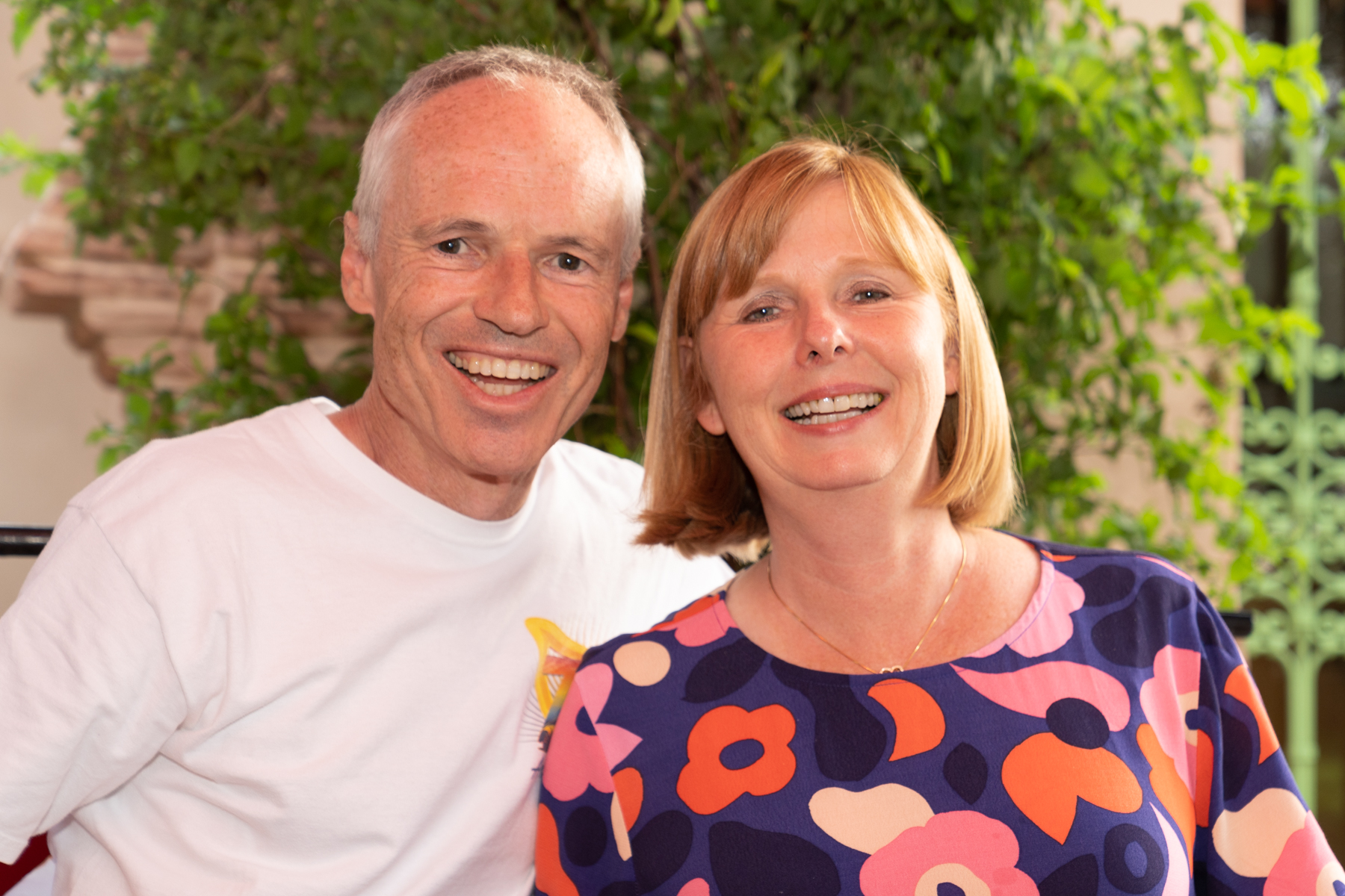 Keith and Andrea, enjoying dinner.