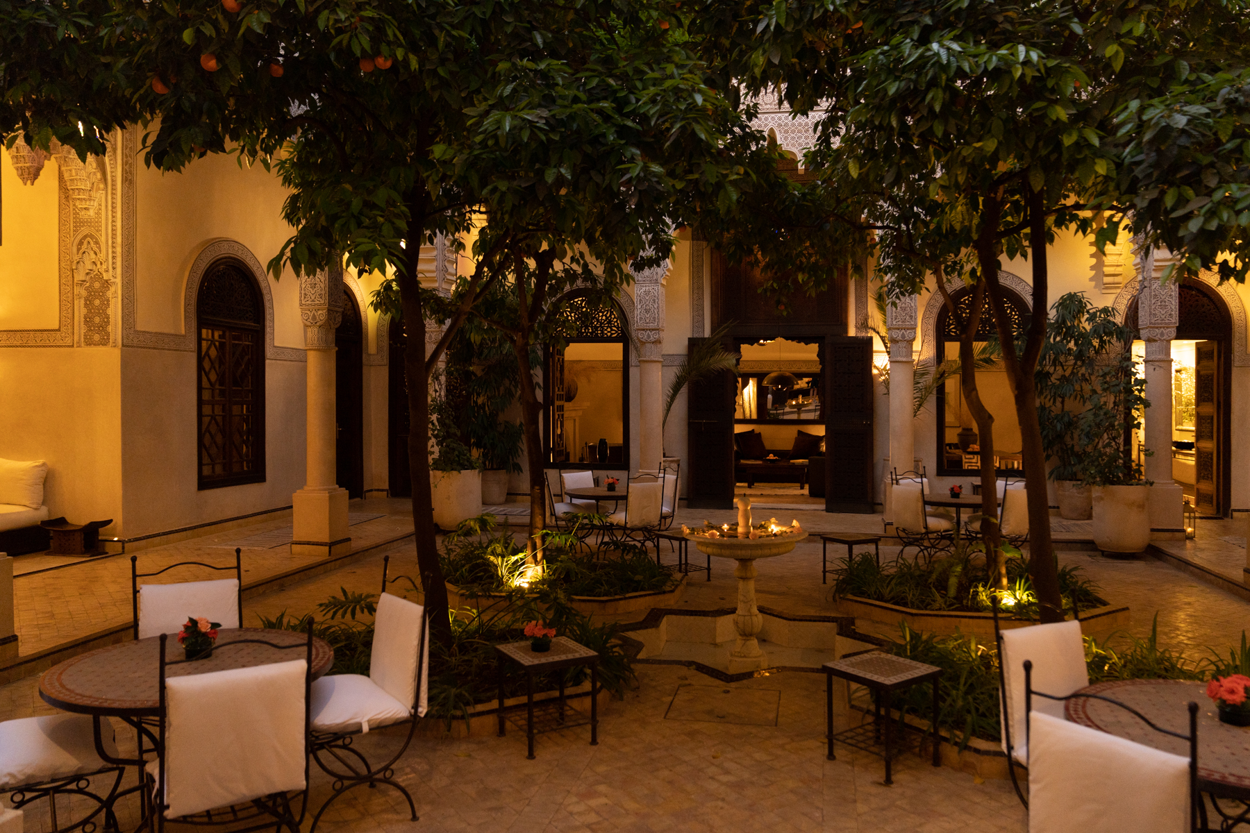 The Villa des Orangers courtyard.