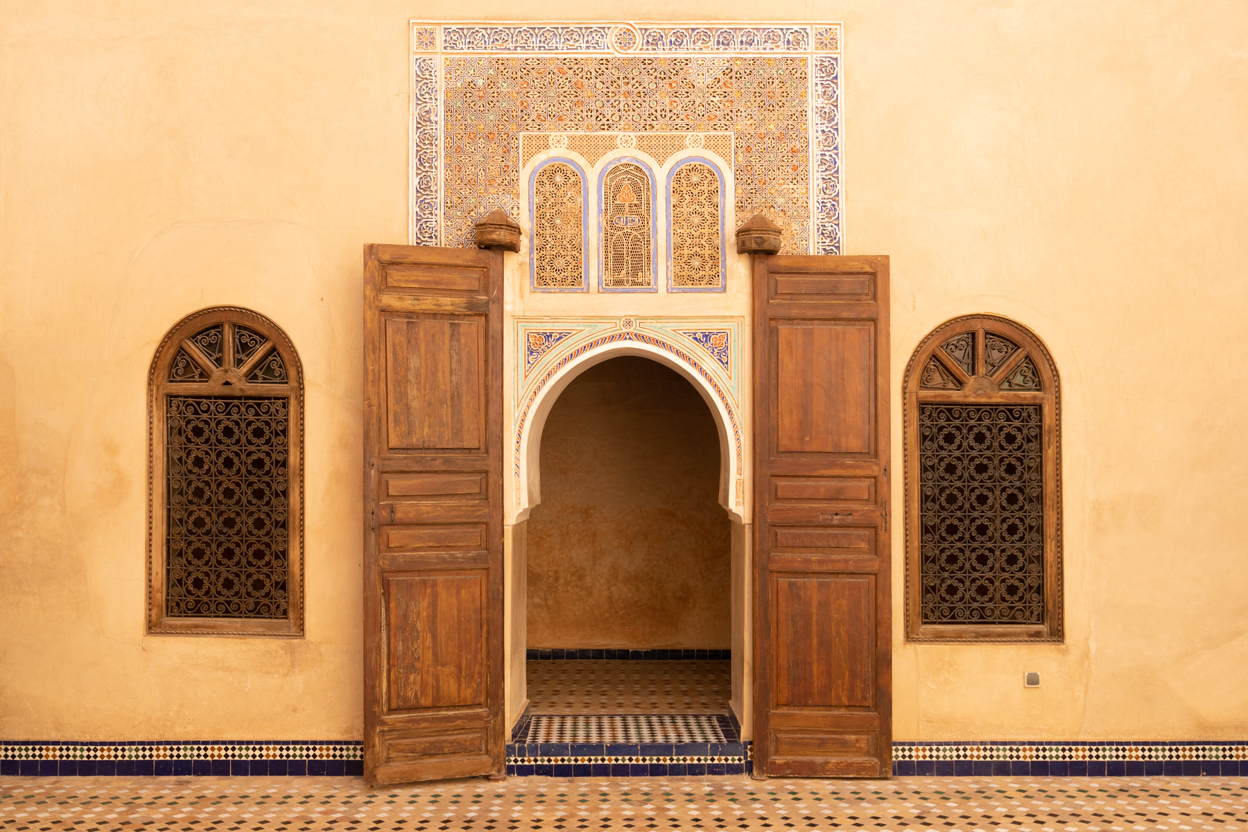 In the Bahia Palace.