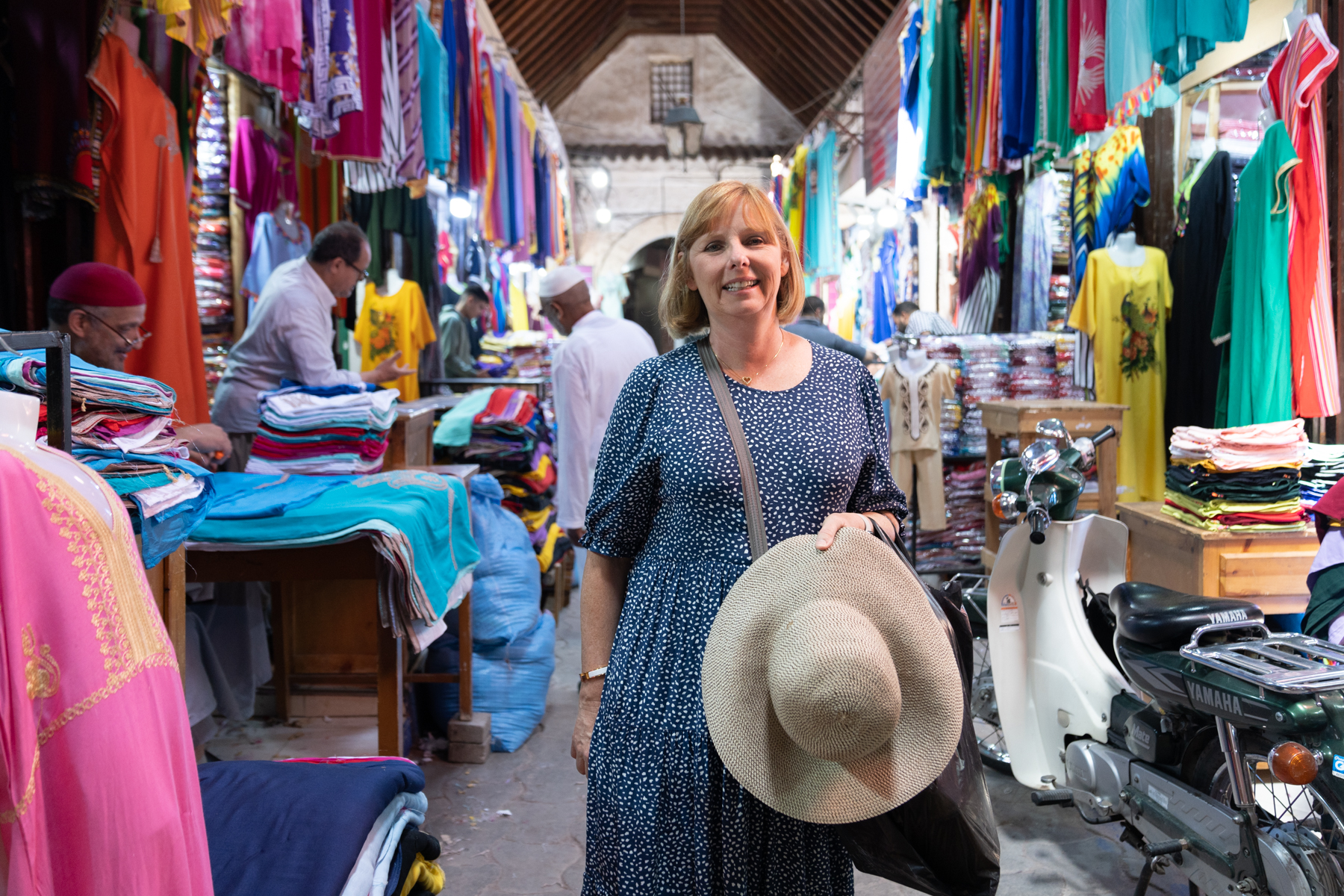 Andrea in the souk.