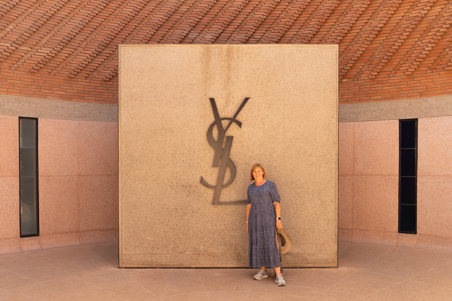 Andrea at the Yves Saint-Laurent Museum.