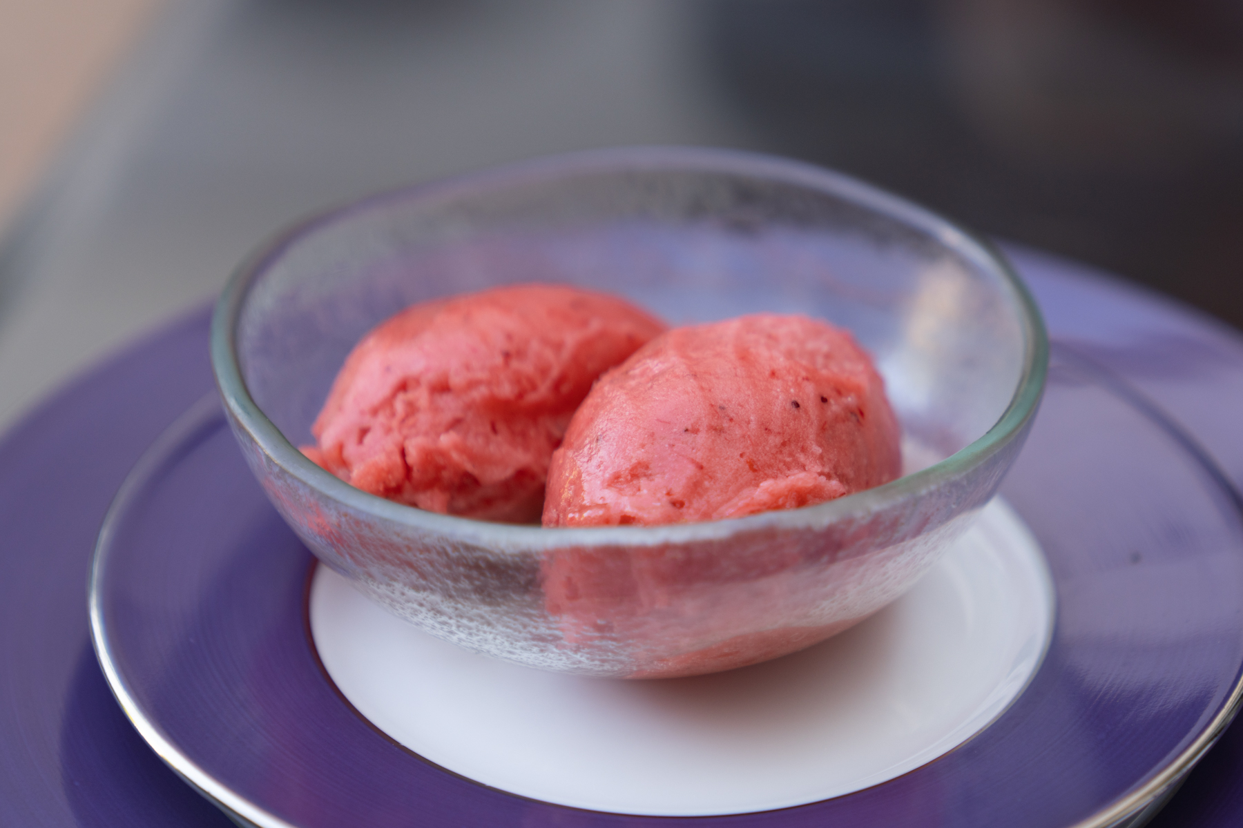 Strawberry ice-cream.