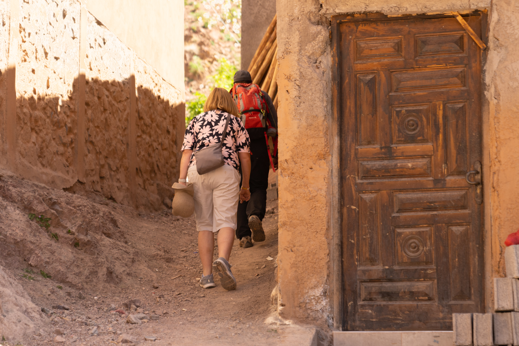Walking up into the village of Imlil.