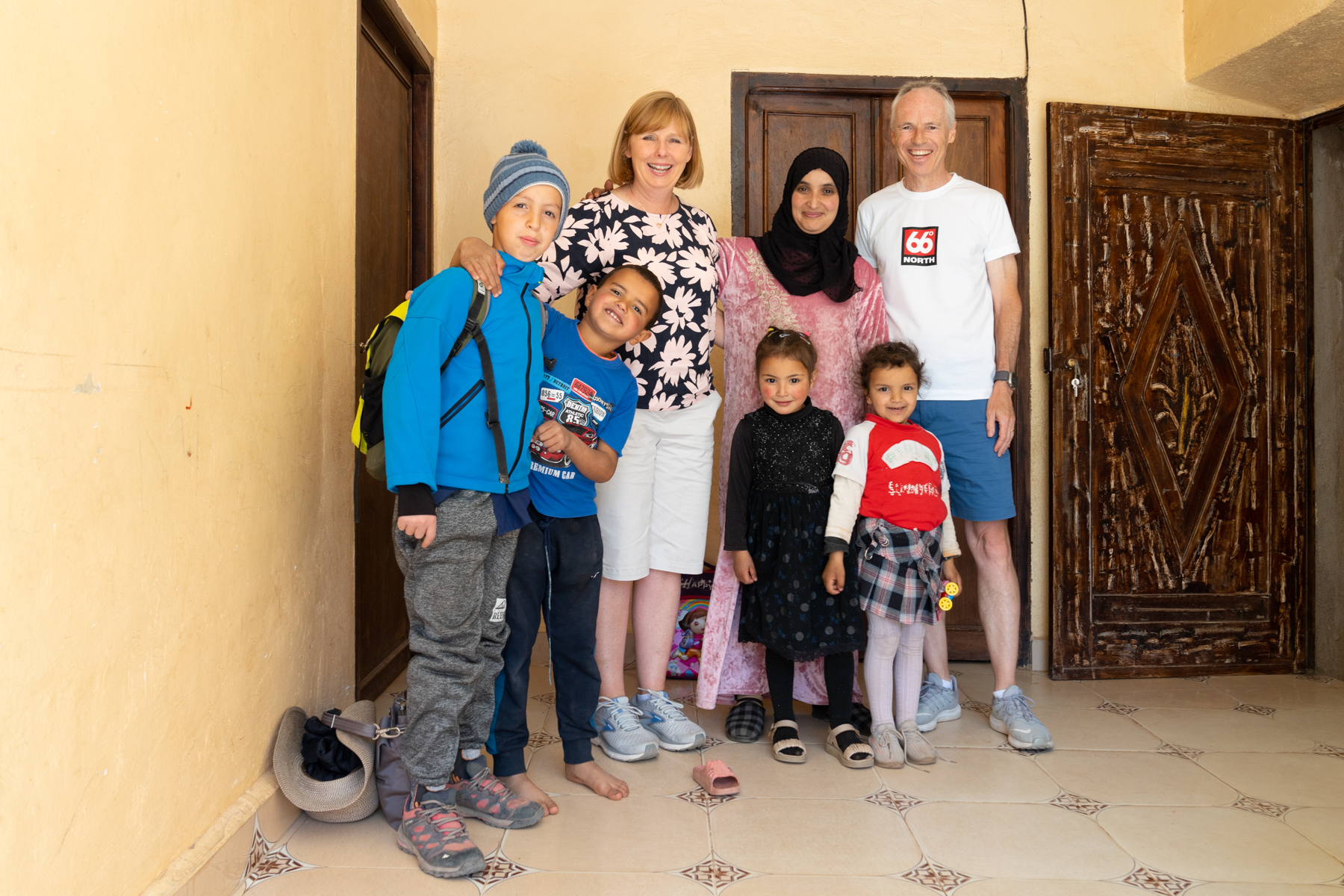 Andrea, Hafida, Keith, and some of Hafida's family.