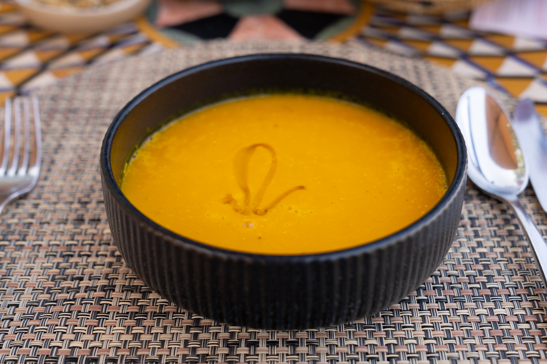 Pumpkin and ginger soup.