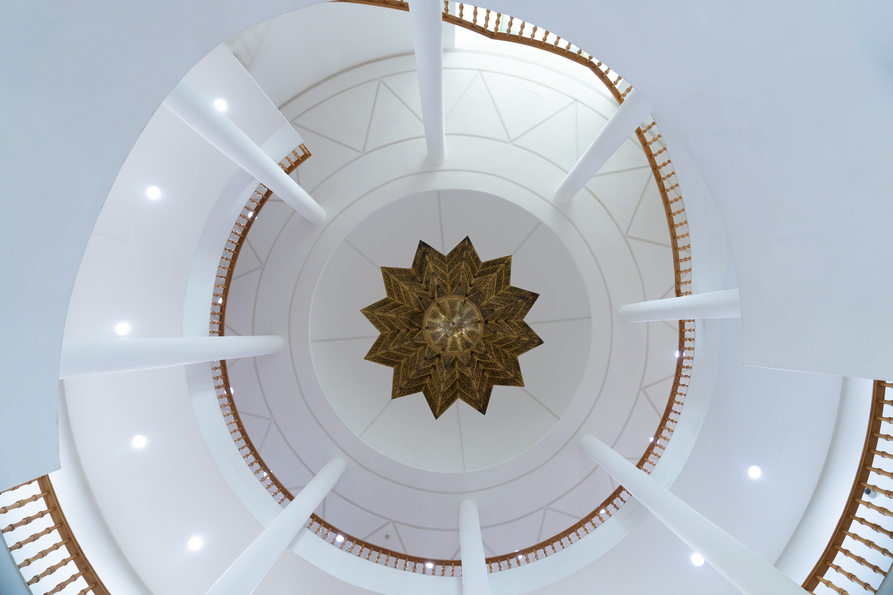 Inside the gallery next to the Hassan II Mosque.