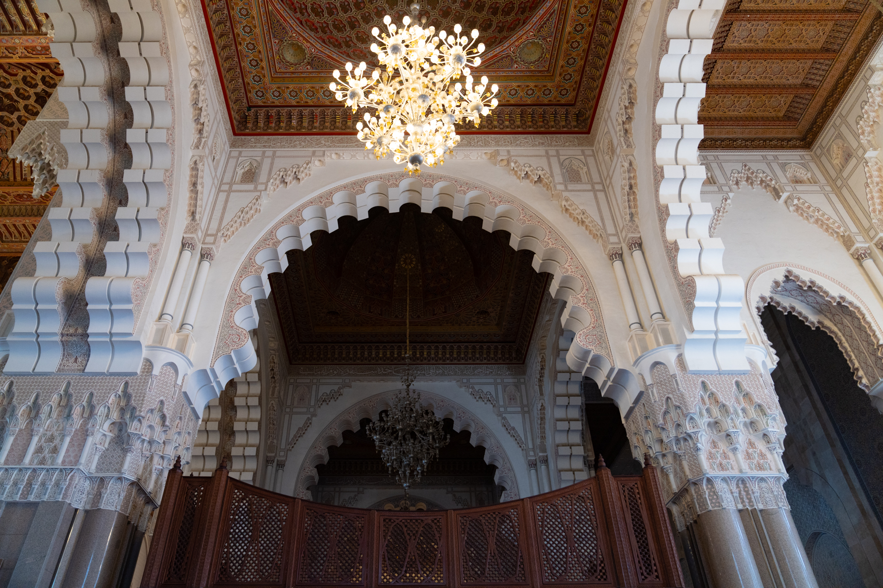 Inside the Hassan II Mosque.