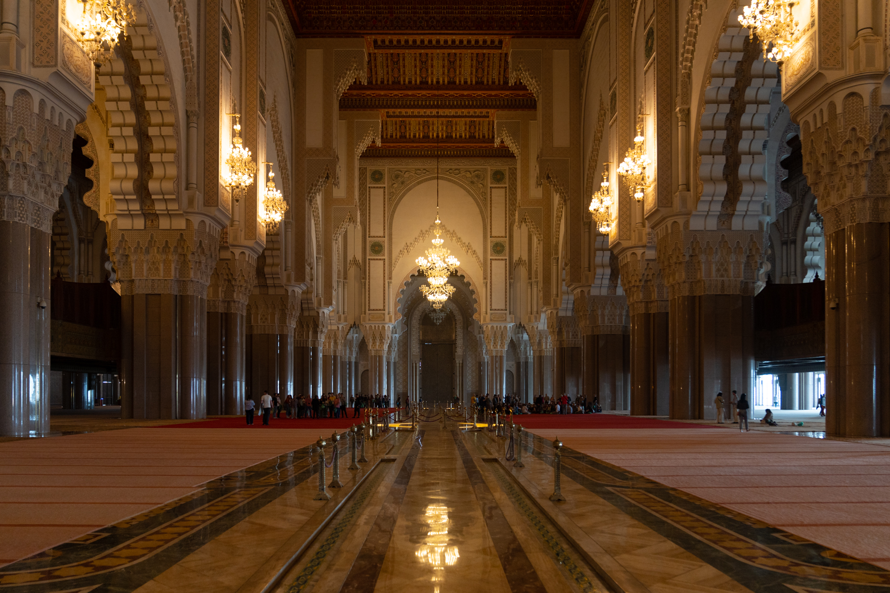 Inside the Hassan II Mosque.