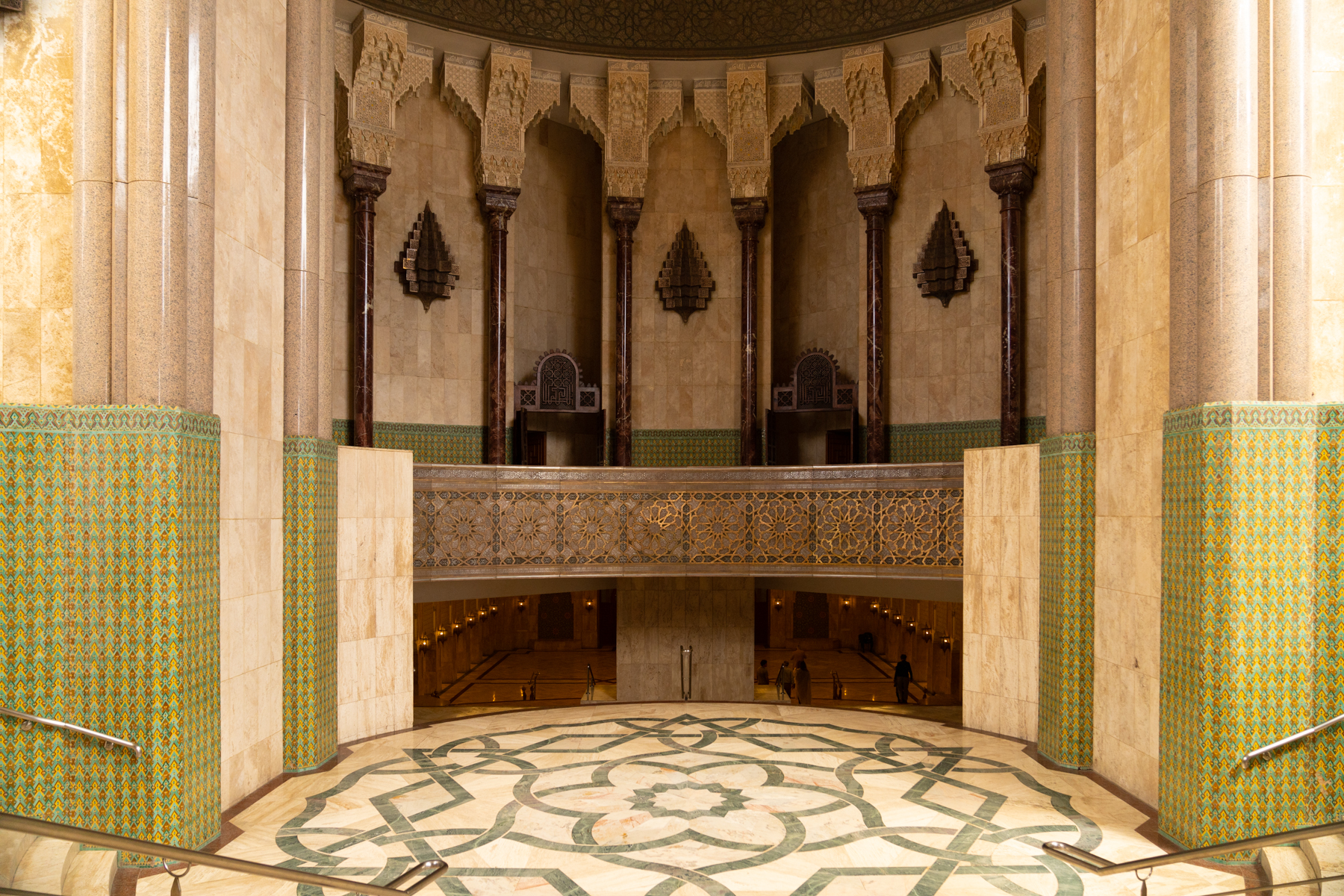 Inside the Hassan II Mosque.