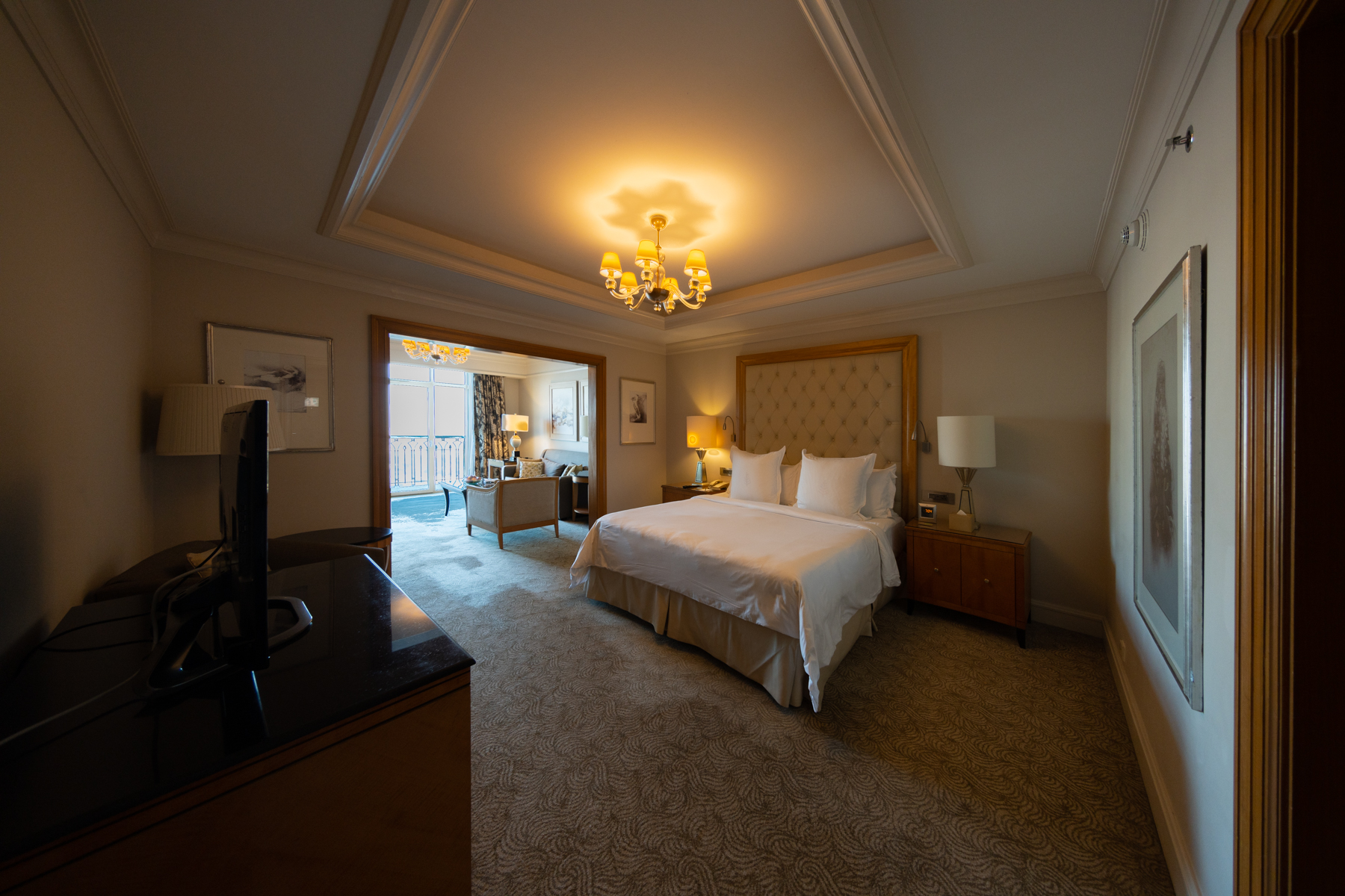 Our hotel room at The Four Seasons Nile Plaza.