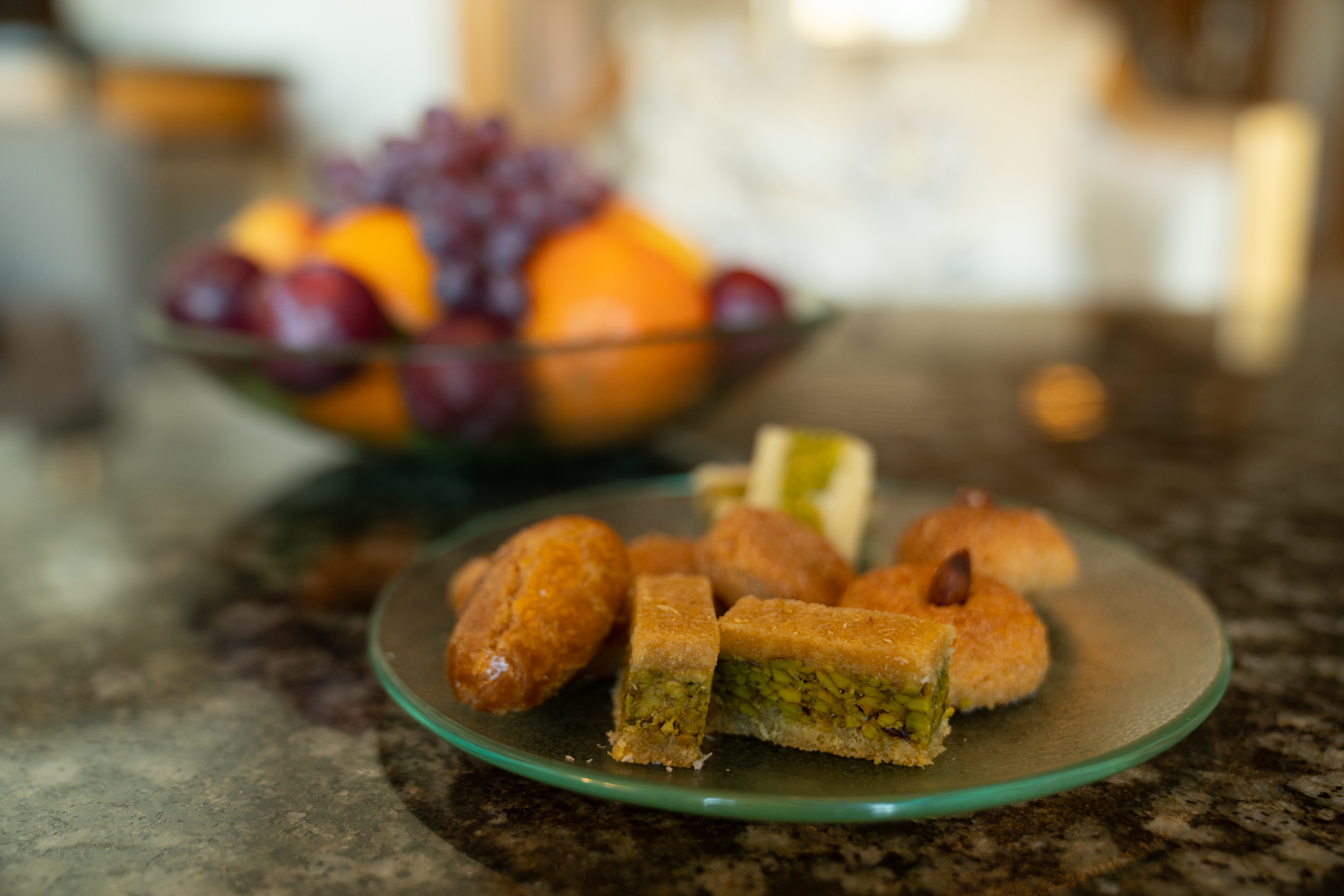 Snacks in our hotel room.