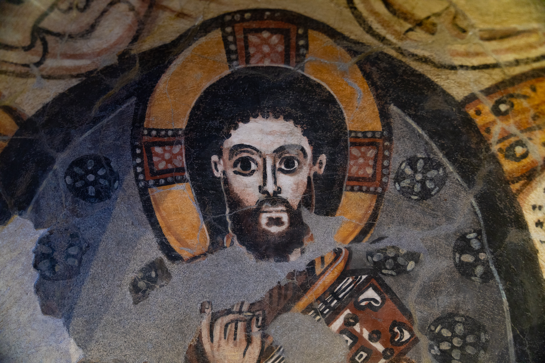 Wall painting from the Monastery of St. Jeremiah (6th-7th century).