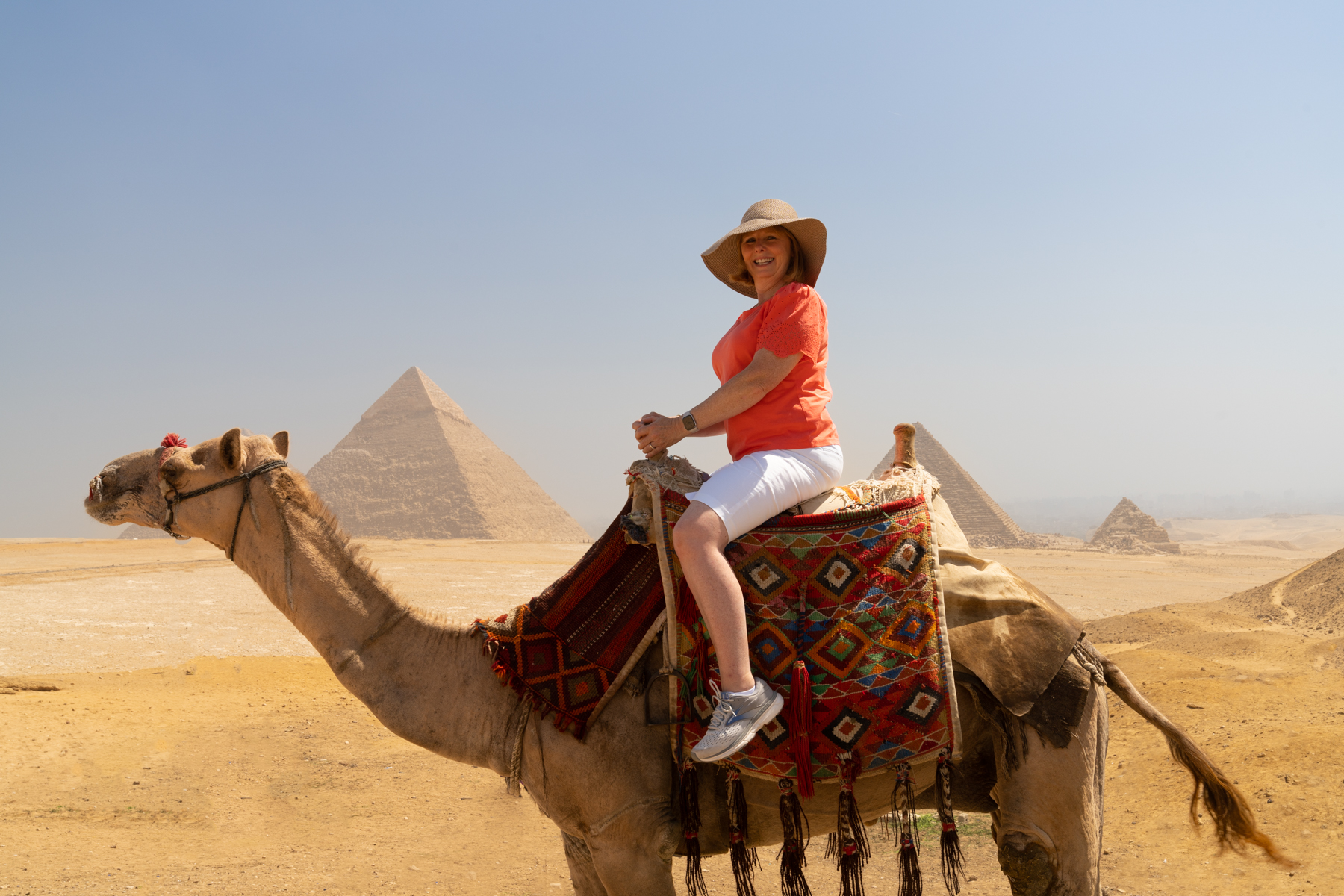 Andrea on a camel.