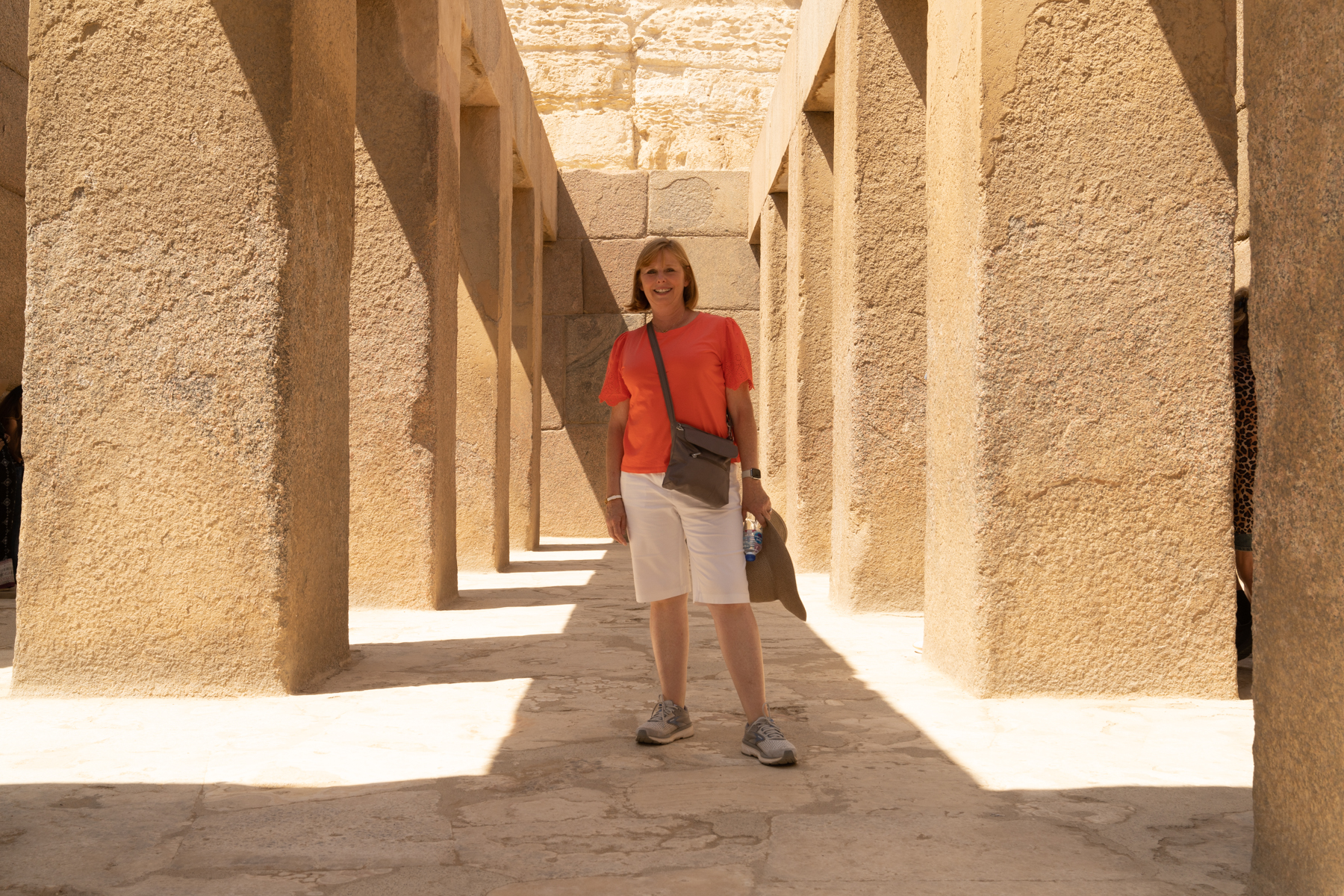 Andrea in the temple next to the Great Sphinx.