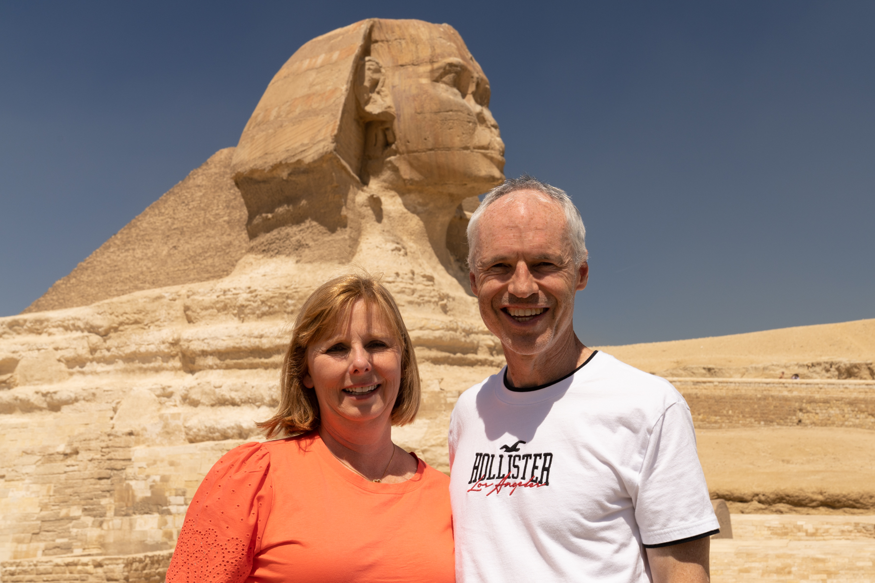 Andrea and Keith at the Great Sphinx.