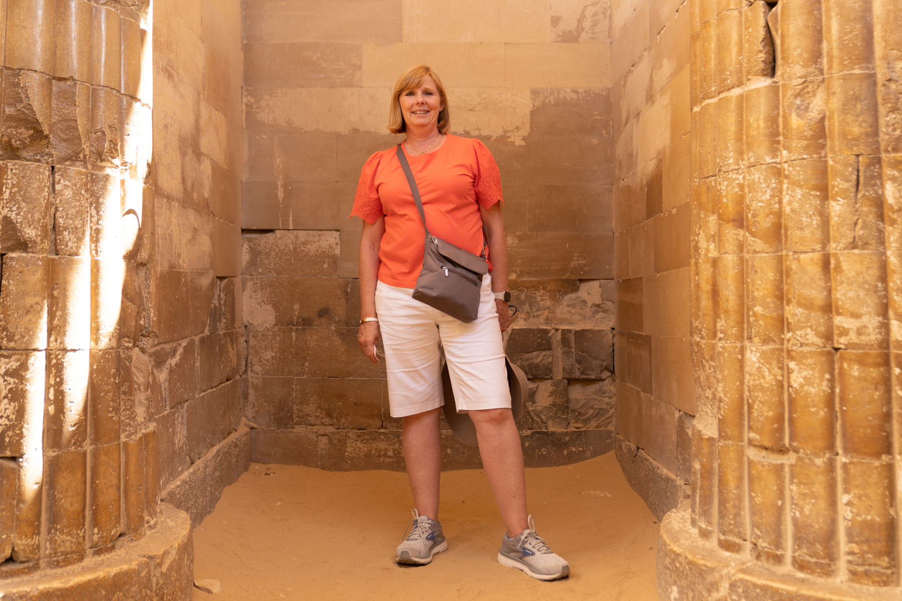 Andrea at the Saqqara necropolis.