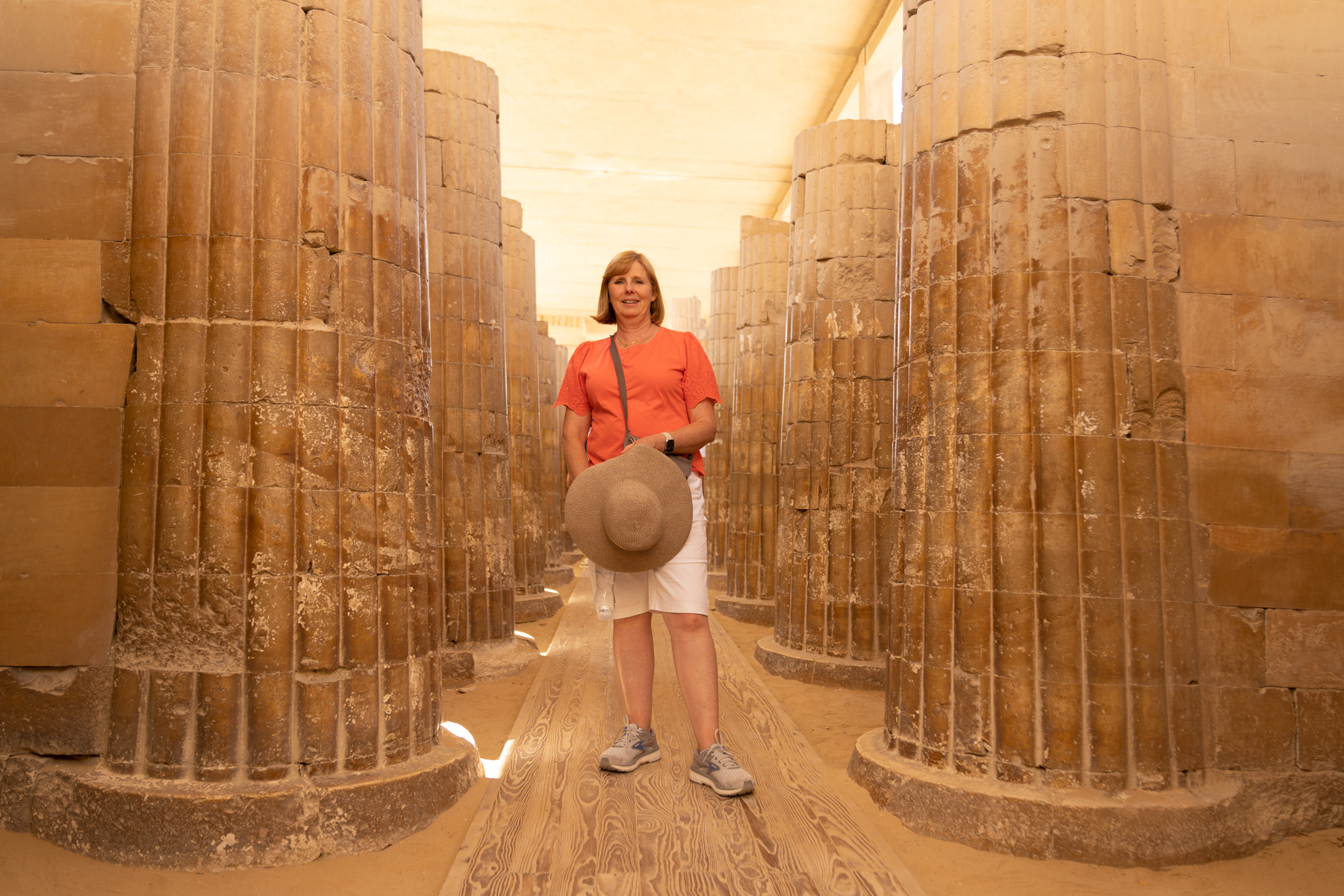 Andrea at the Saqqara necropolis.