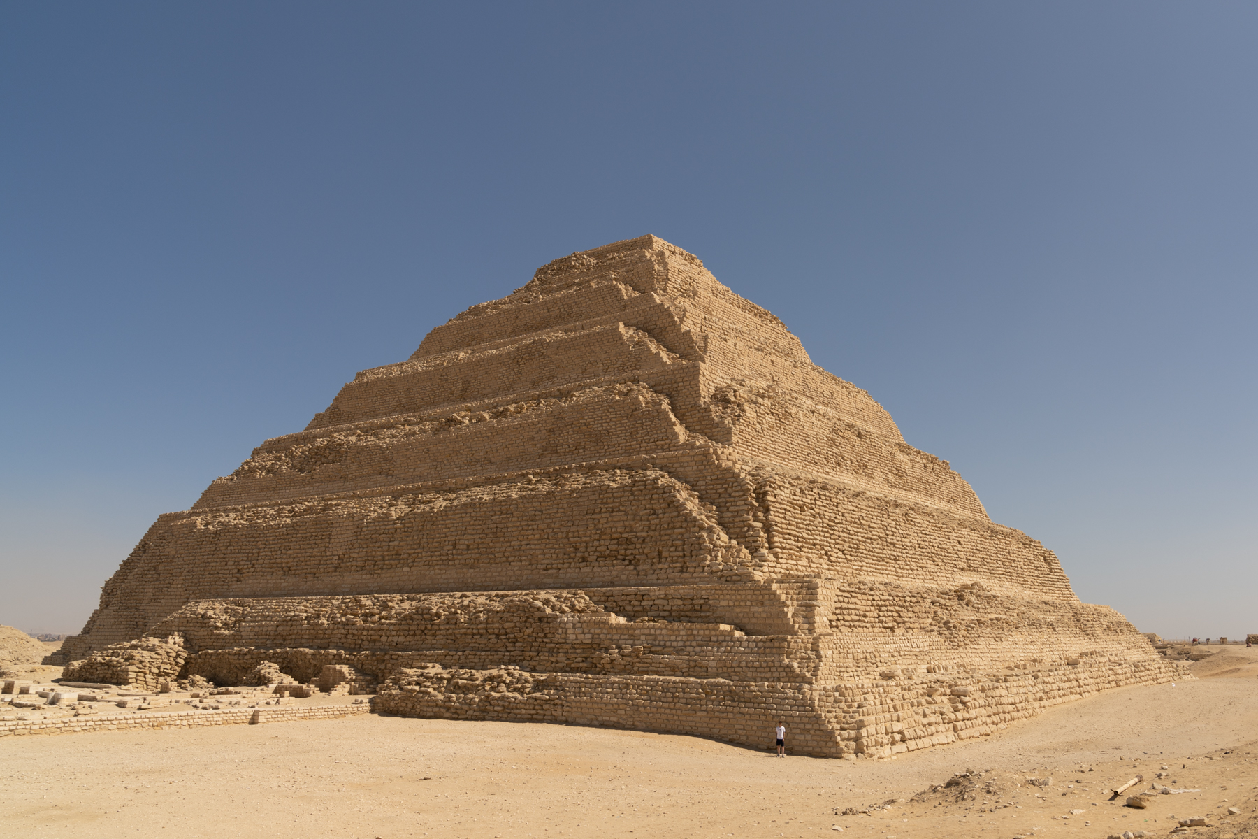 Keith in front of the Pyramid of Djoser.