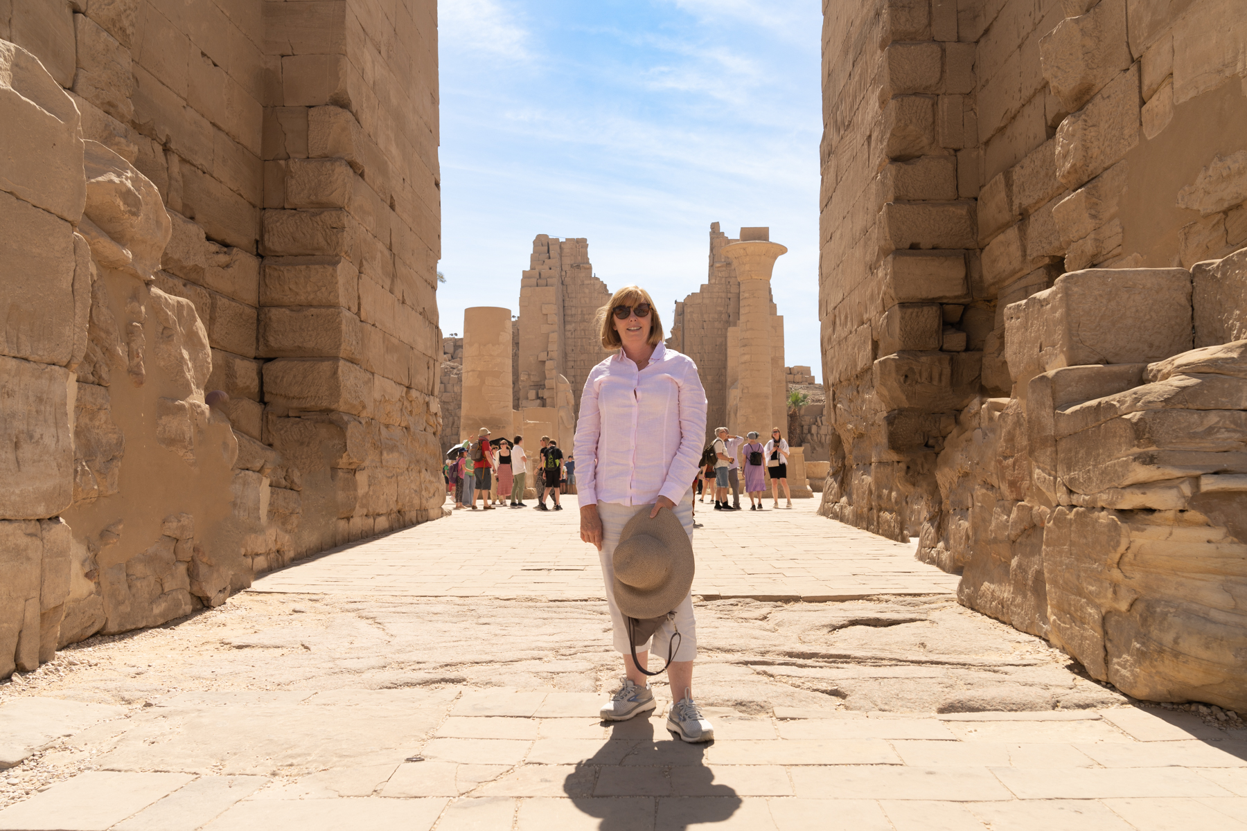 Andrea at Karnak.