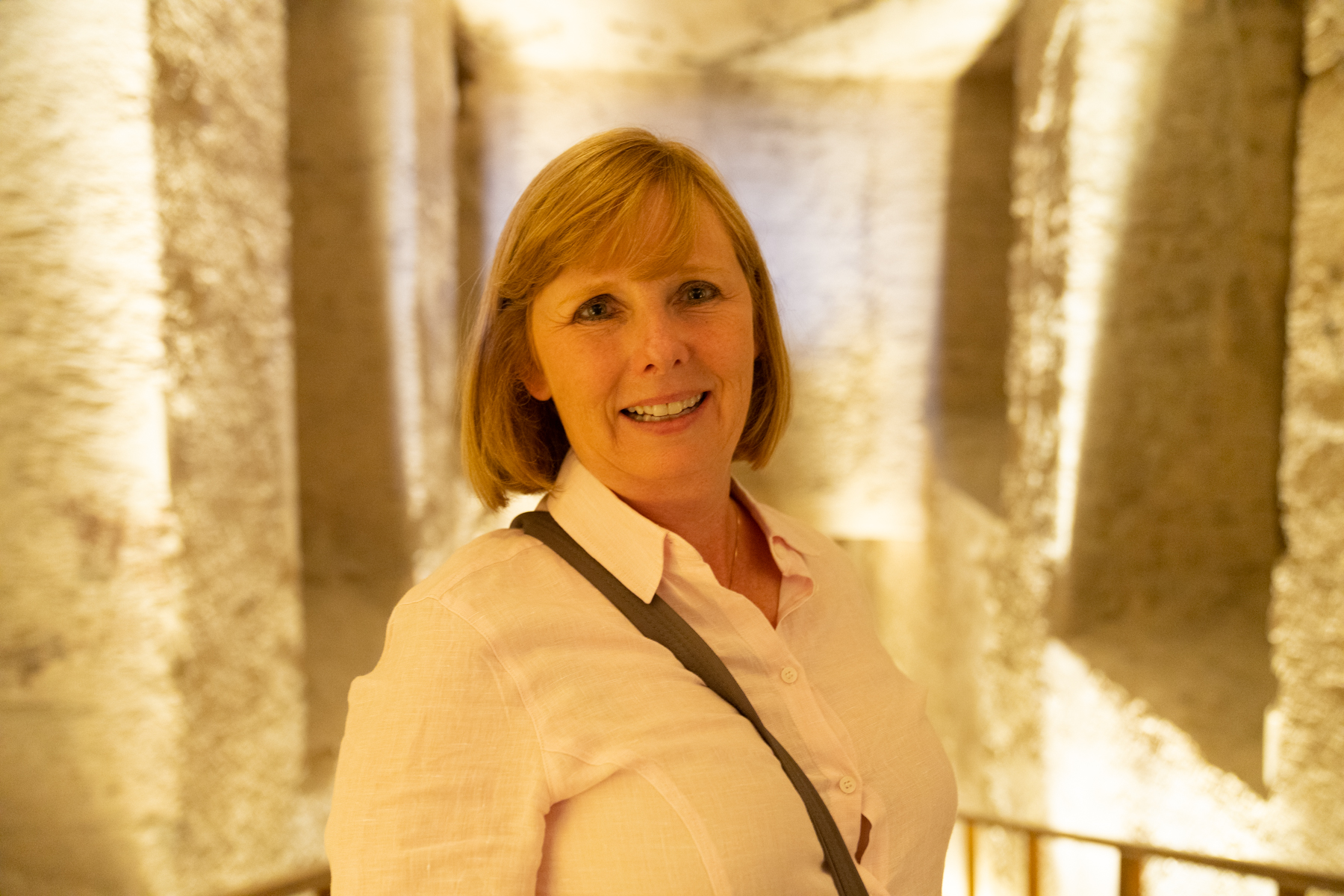 Andrea inside tomb of Rameses IX.