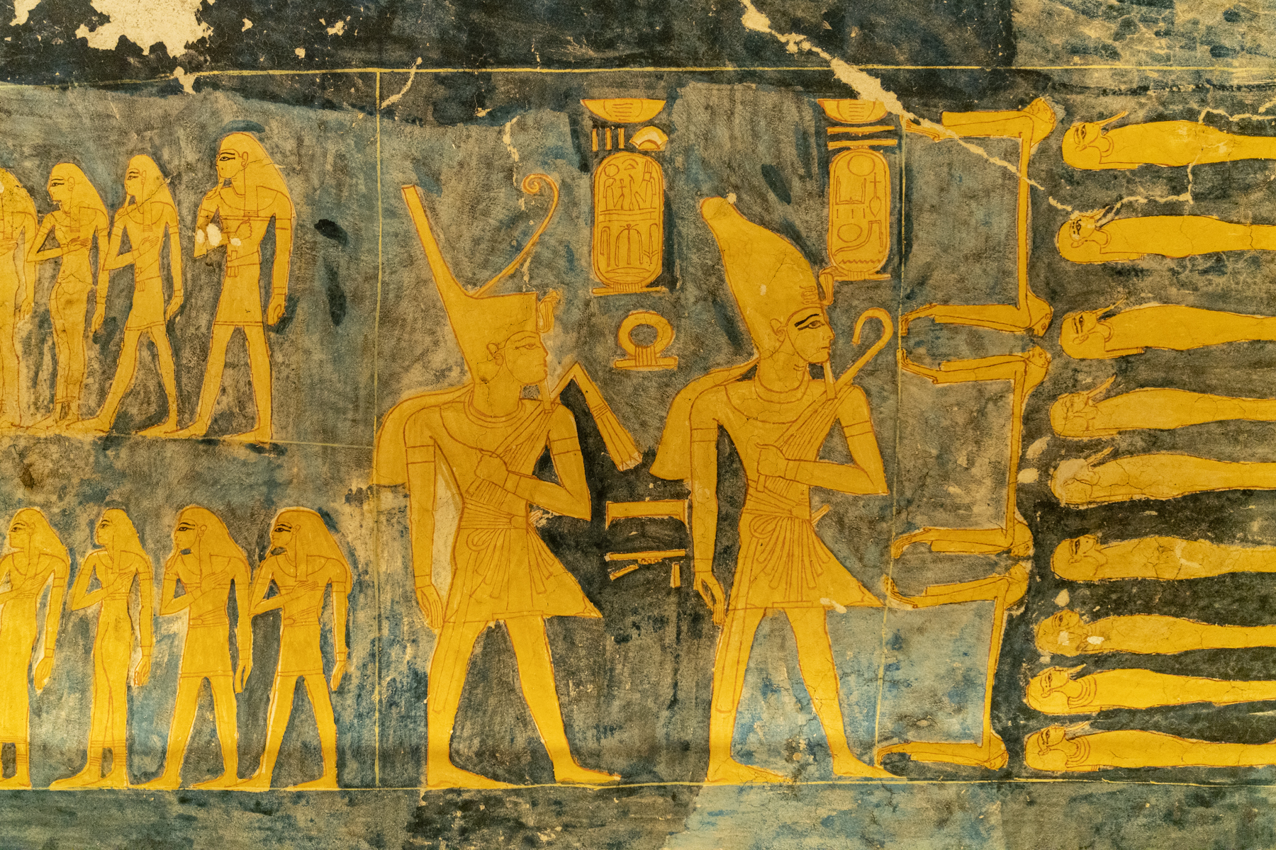Artwork inside the tomb of Rameses IX.